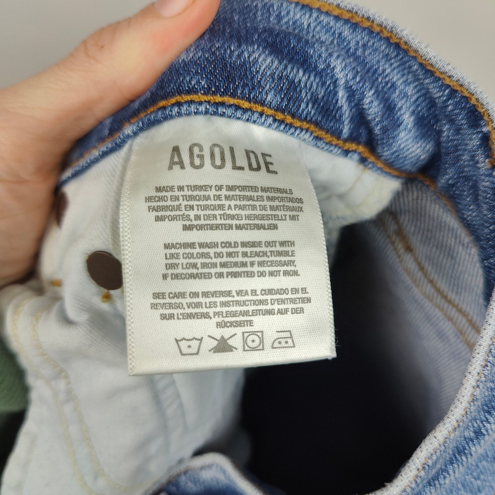 Agolde Agolde Nico High Rise Slim Jeans Womens 26 Shoreline Wash Size 26" / US 2 / IT 38 - 7 Thumbnail