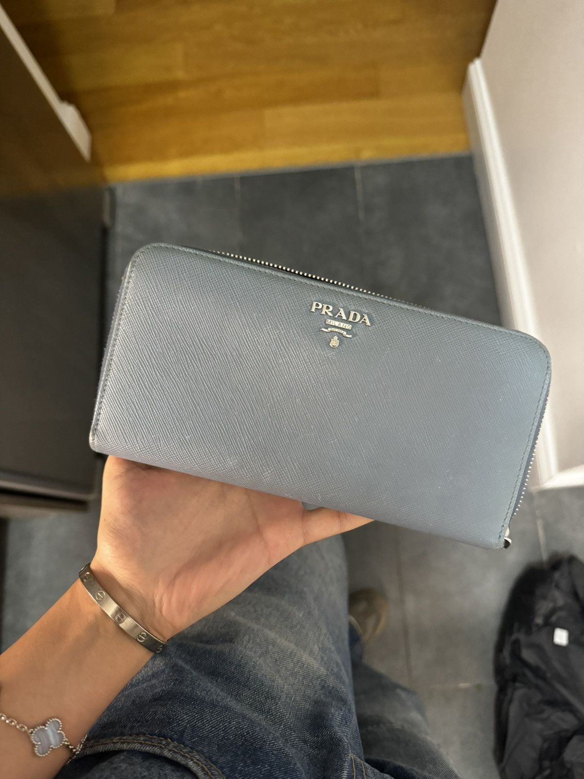 Prada Prada Baby Blue Vintage Wallet Size ONE SIZE - 1 Thumbnail