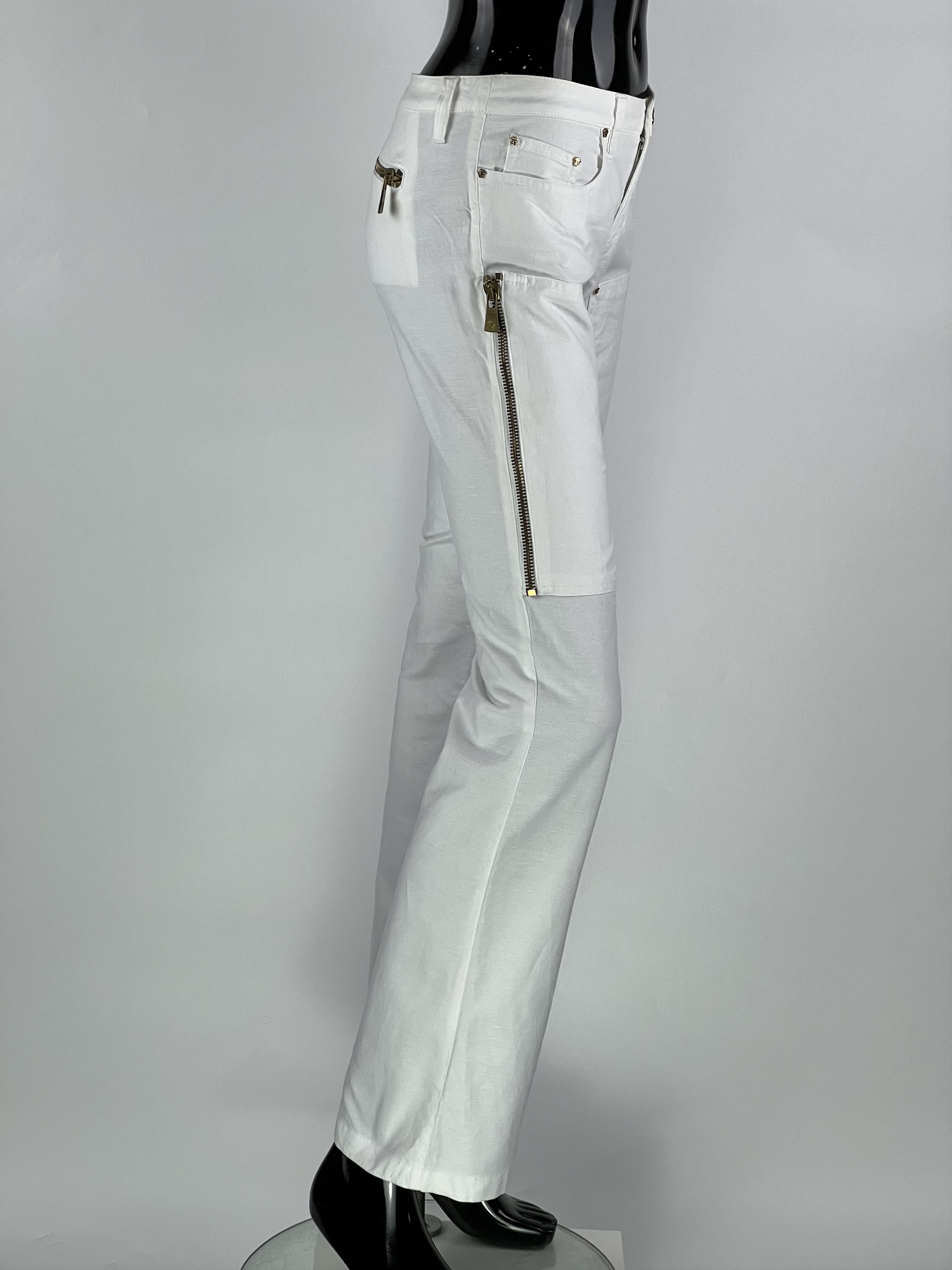 Versace Versace Jeans Couture VTG Cotton/Linen Flared Pants Size 26 Size 26" / US 2 / IT 38 - 2 Thumbnail