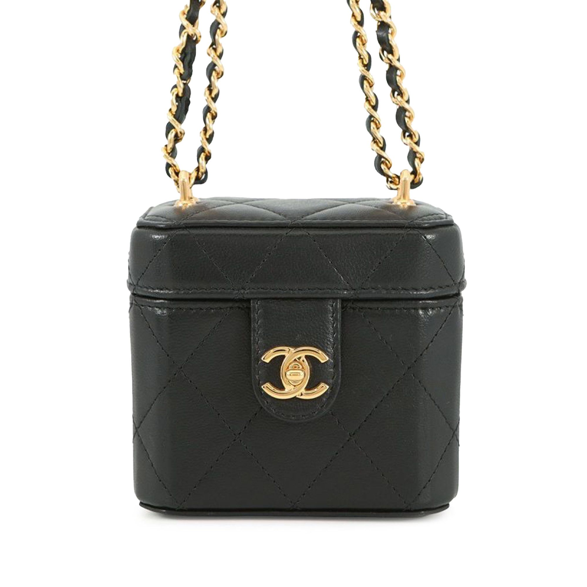 Chanel Mini CC Quilted Lambskin Vanity Case with Chain