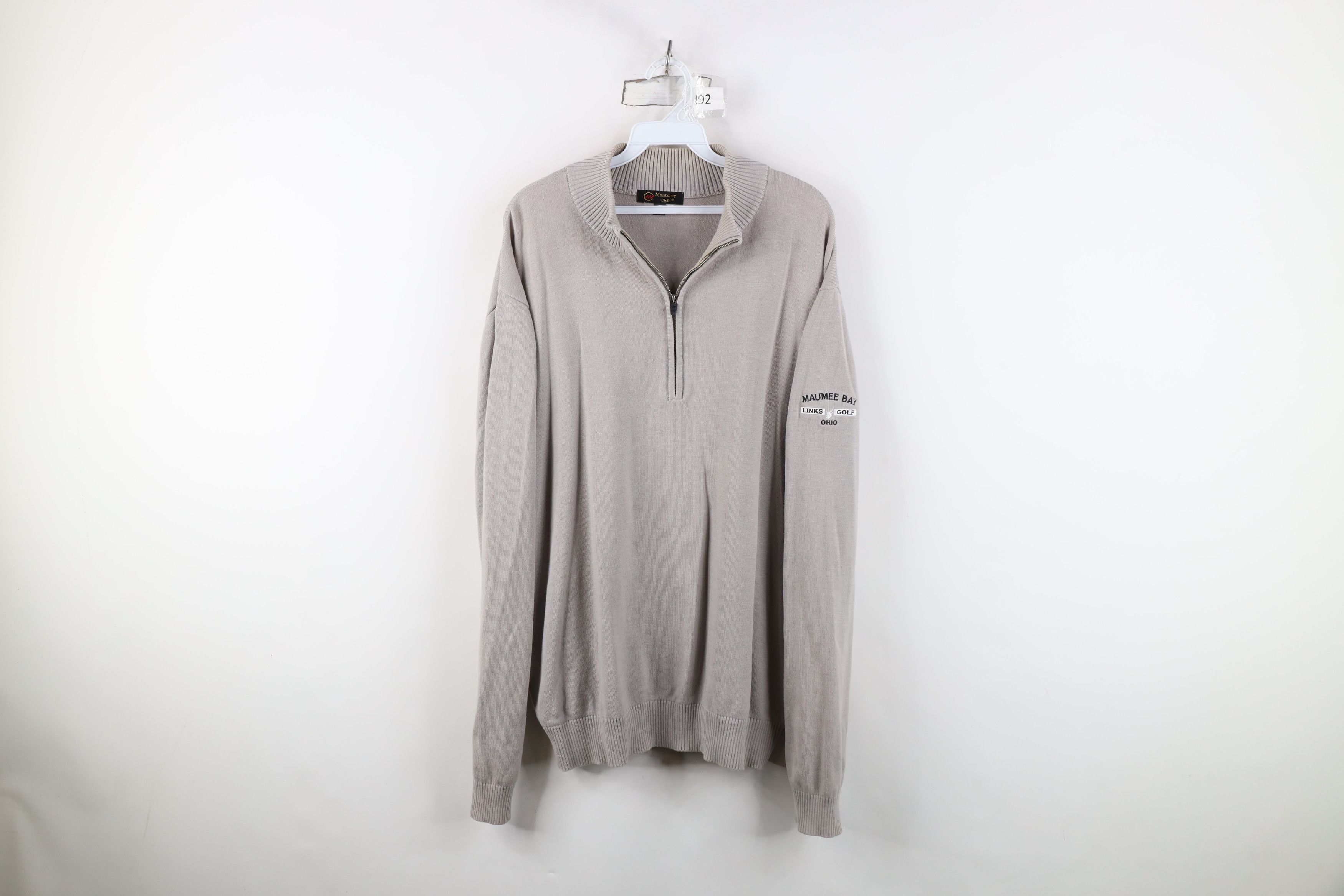 Vintage Vintage Maumee Bay Golf Course Half Zip Knit Sweater Gray Size US XL / EU 56 / 4 - 1 Thumbnail