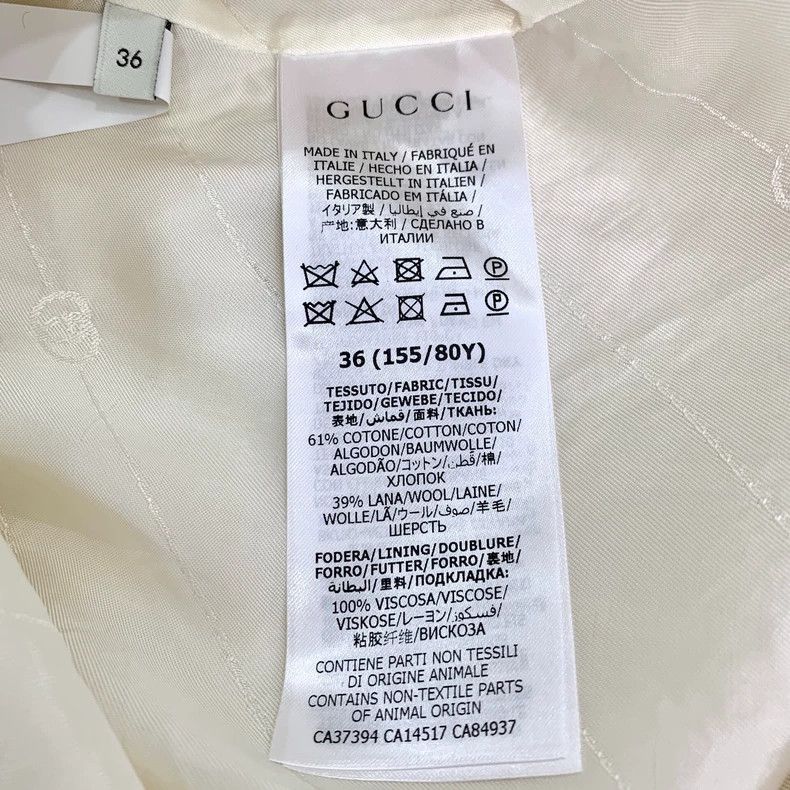 Gucci Gucci Size 36 Beige cotton mixed wool cloak jacket size 36 Size US XS / EU 42 / 0 - 7 Thumbnail