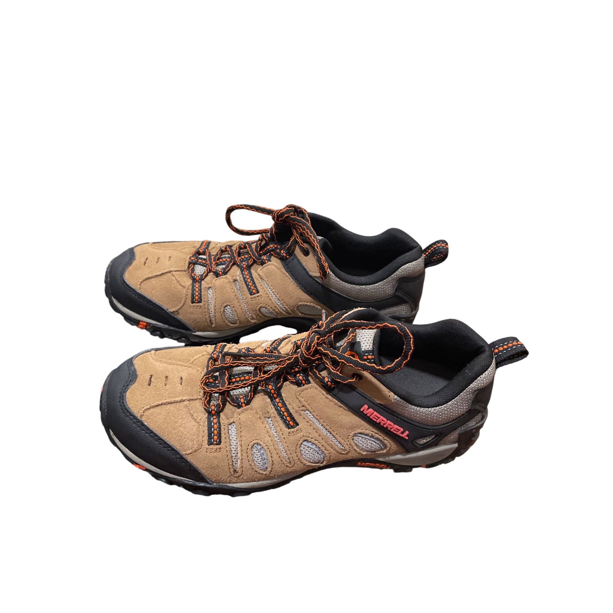 Merrell Merrell Mens brown leather suede walking hiking sneakers sz Size US 8.5 / EU 41-42 - 15 Thumbnail