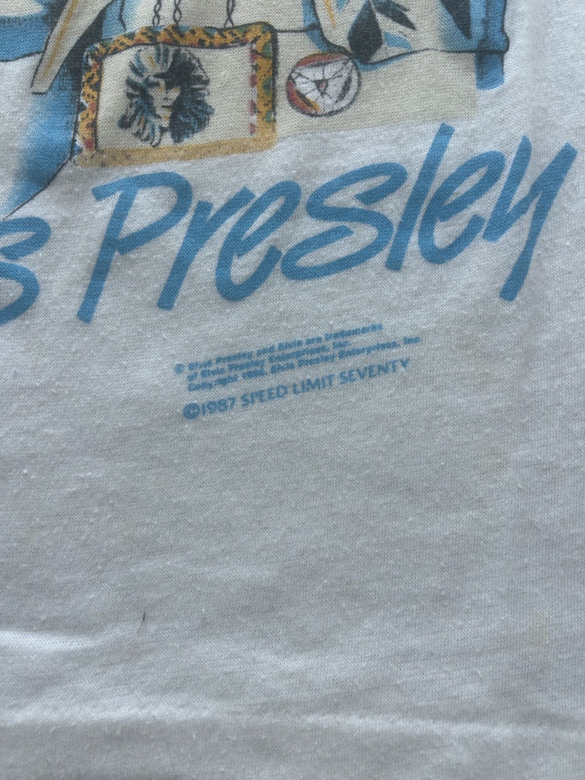 Vintage Vintage 1987 Elvis Graphic Tee Single Stitch Paper Thin Size US S / EU 44-46 / 1 - 3 Thumbnail