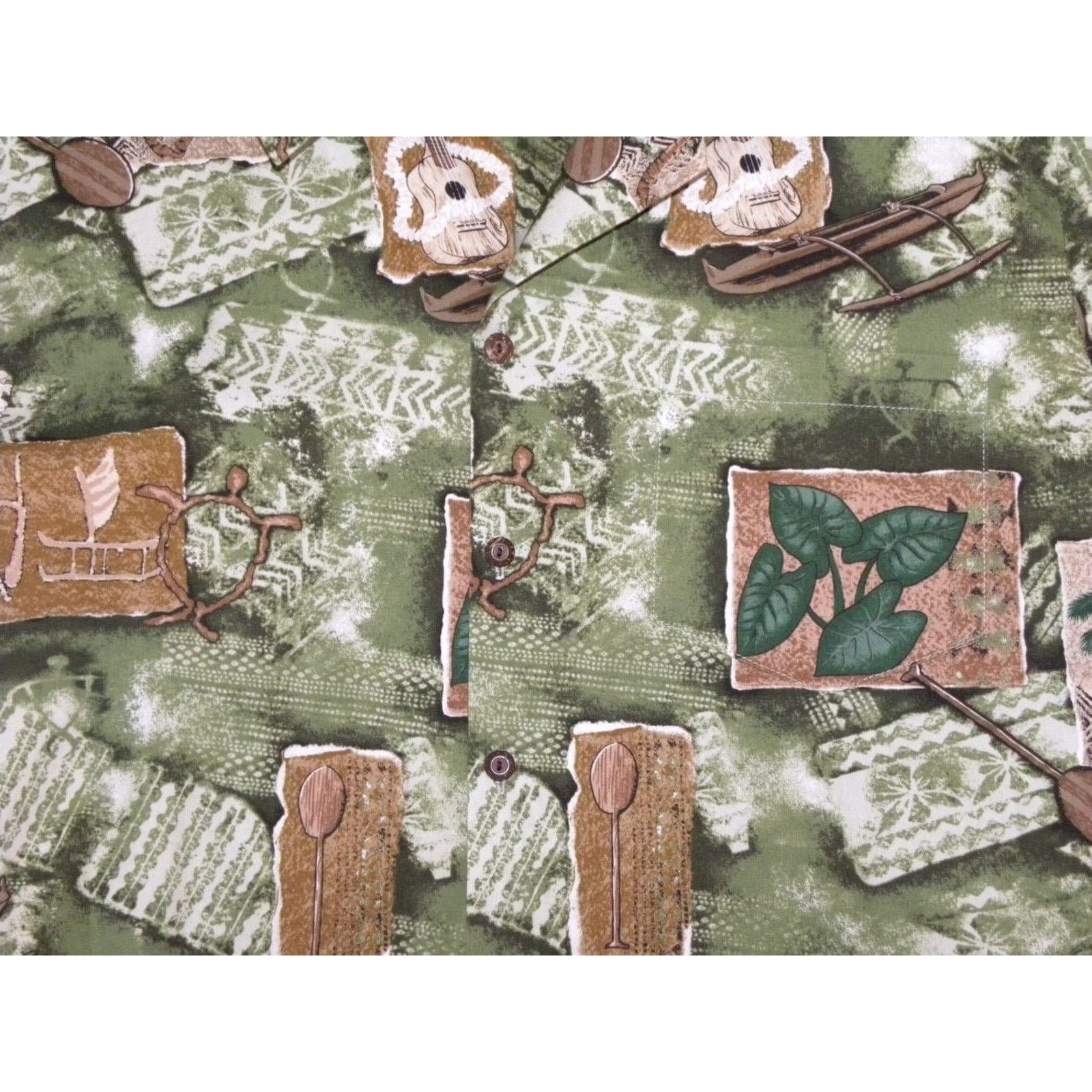 Pacific Legend Vintage 80s HAWAIIAN Shirt | Aloha Guitar Palm Turtle Print Size US M / EU 48-50 / 2 - 1 Thumbnail