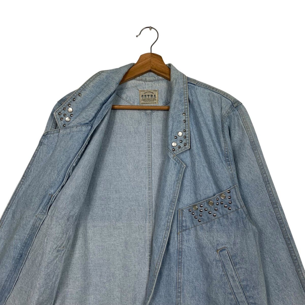 Vintage Vintage 90’s CETRA Blue Wash Jeans Jacket #2647-C118 Size L / US 10 / IT 46 - 10 Thumbnail