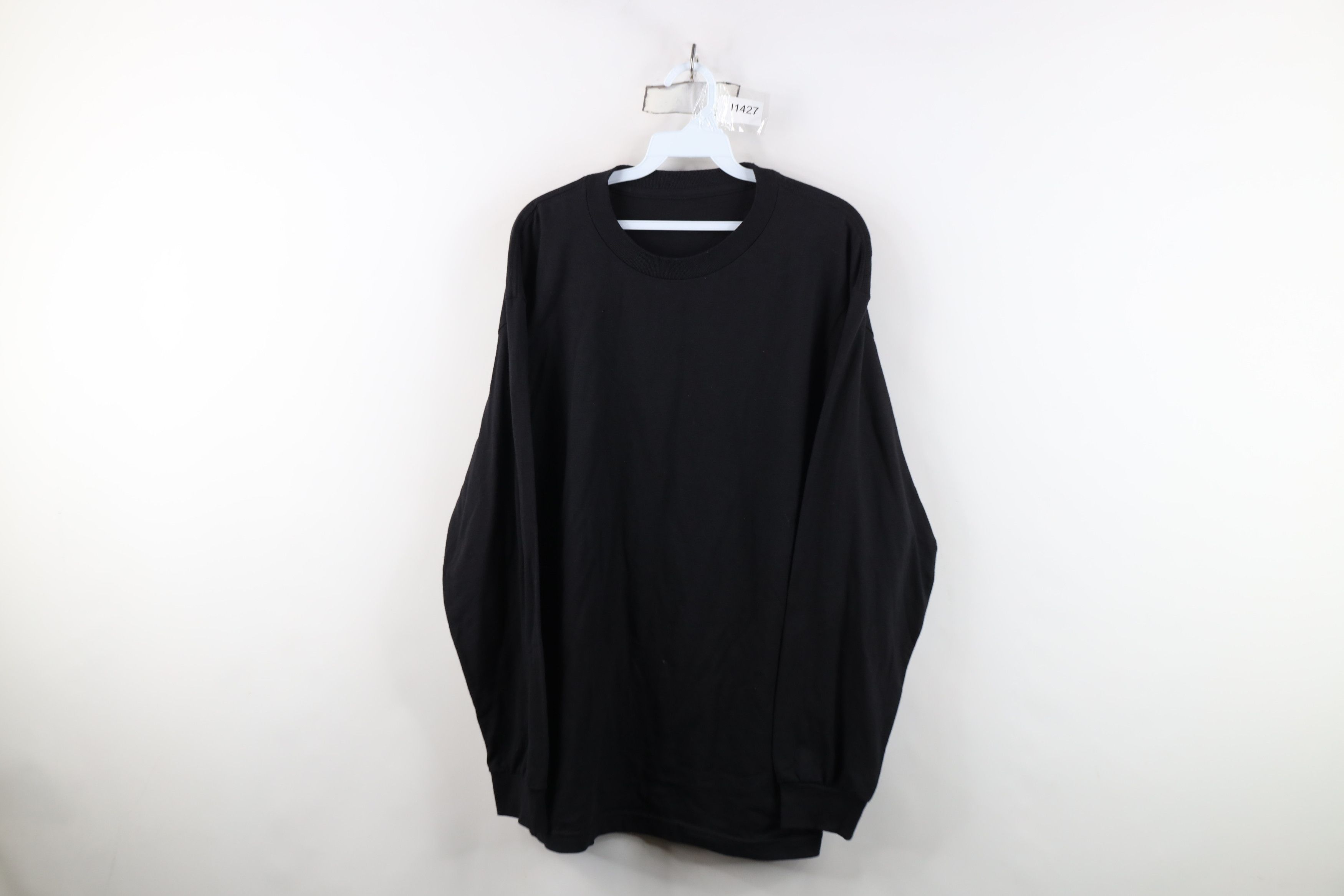 Vintage Vintage 90s Y2K Streetwear Cotton Long Sleeve T-Shirt Black Size US L / EU 52-54 / 3 - 1 Thumbnail