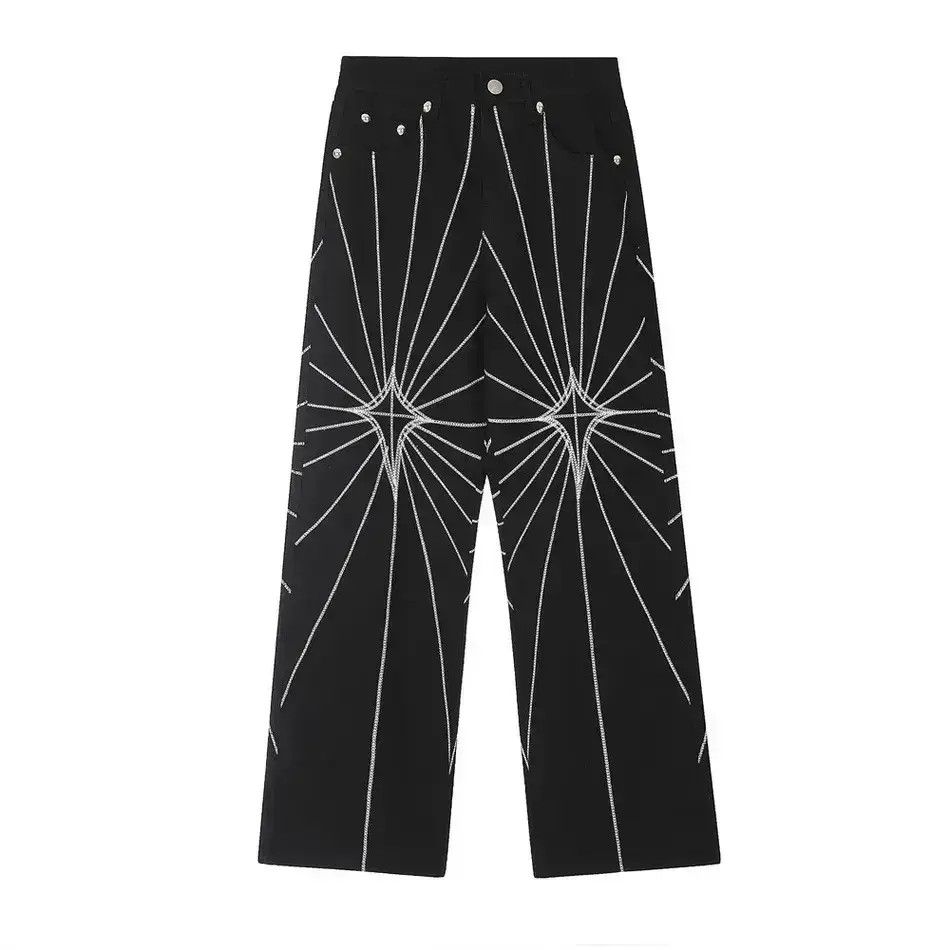 Japanese Brand Streetwear Retro Distressed Straight Hot Jeans Pants Size US 32 / EU 48 - 3 Thumbnail