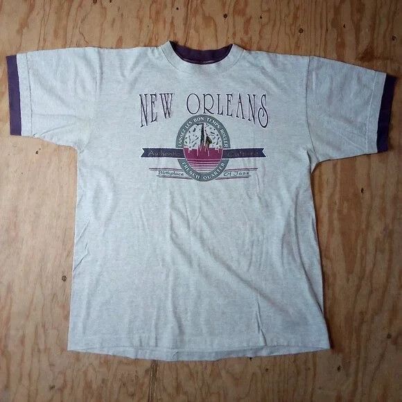 Vintage Vintage New Orleans French Quarter Double Sleeve T-Shirt Size US XL / EU 56 / 4 - 2 Thumbnail