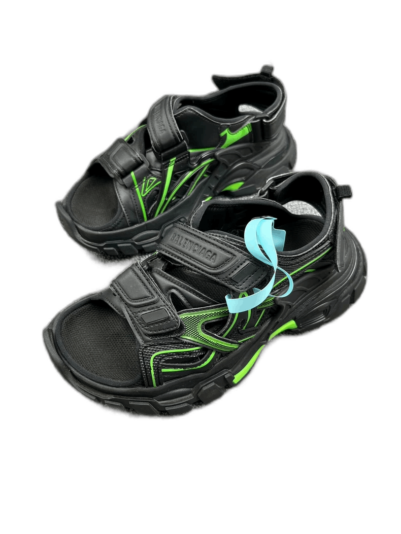 Balenciaga balenciaga black green track sandals size 37 Size US 6.5 / EU 39-40 - 1 Thumbnail