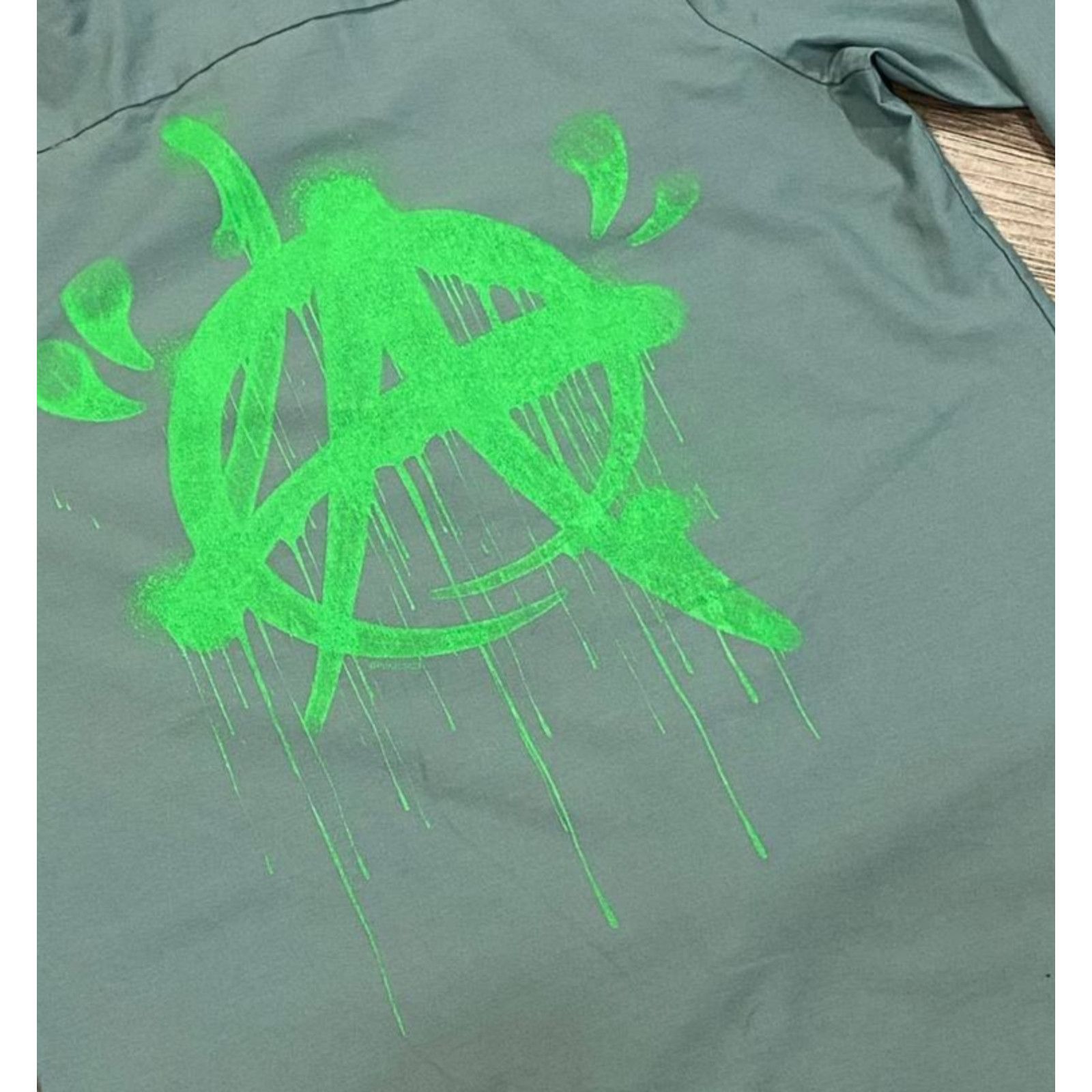 Other Punk LA Anarchy Neon Green Landscape Red Cap sz L Size US L / EU 52-54 / 3 - 4 Thumbnail