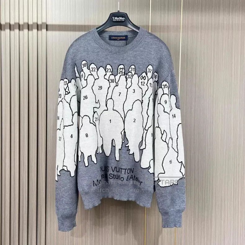 Louis Vuitton louis vuitton graphic knit sweater for men-dmc. Size US L / EU 52-54 / 3 - 1 Thumbnail