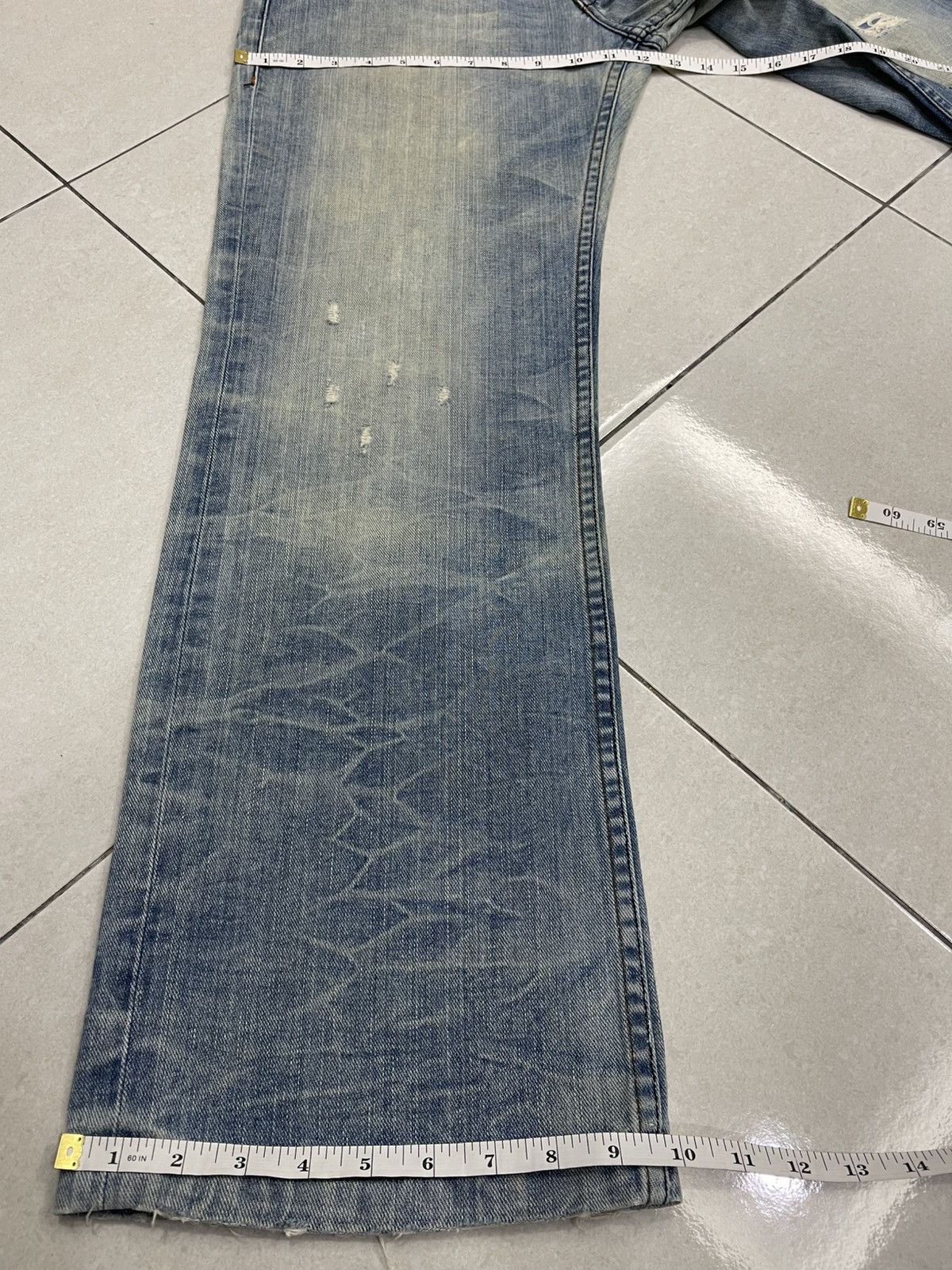 Armani Exchange Vintage Armani Exchange Flared Distressed Denim Made in USA Size US 32 / EU 48 - 20 Thumbnail