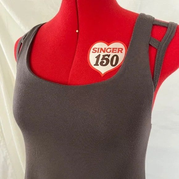 Other Grey A-line Racerback Tank Dress by Monteau in Medium Size M / US 6-8 / IT 42-44 - 3 Thumbnail