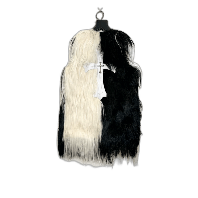 Chrome Hearts Chrome Hearts Black White Fur Vest-yf Size US XS / EU 42 / 0 - 1 Thumbnail