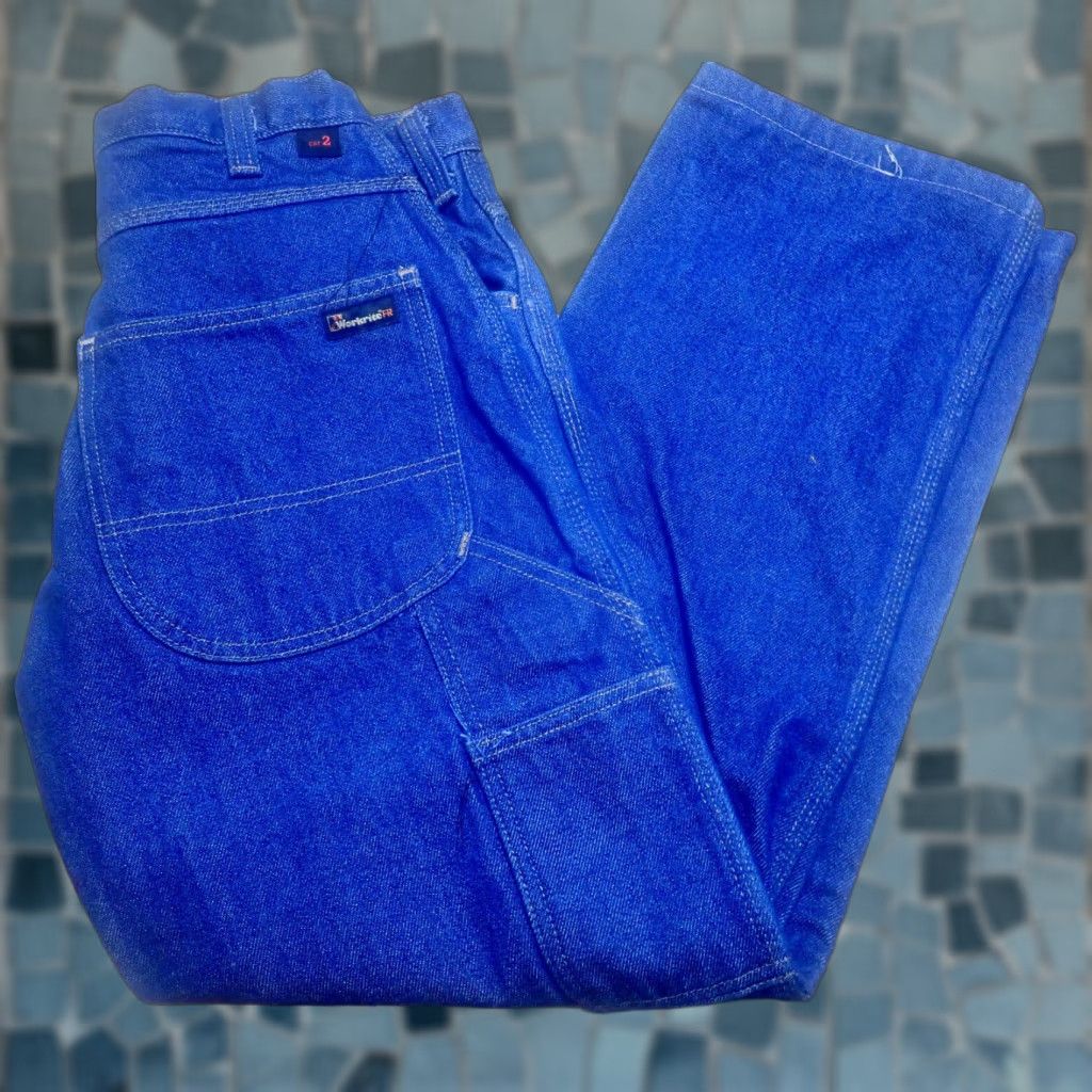 Vintage VINTAGE Workrite Flame Resistant Jeans Men 30x29 ATPV 22.0 CAT2 Denim Indigo 90s Workwear Mens Size US 38 / EU 54 - 1 Thumbnail