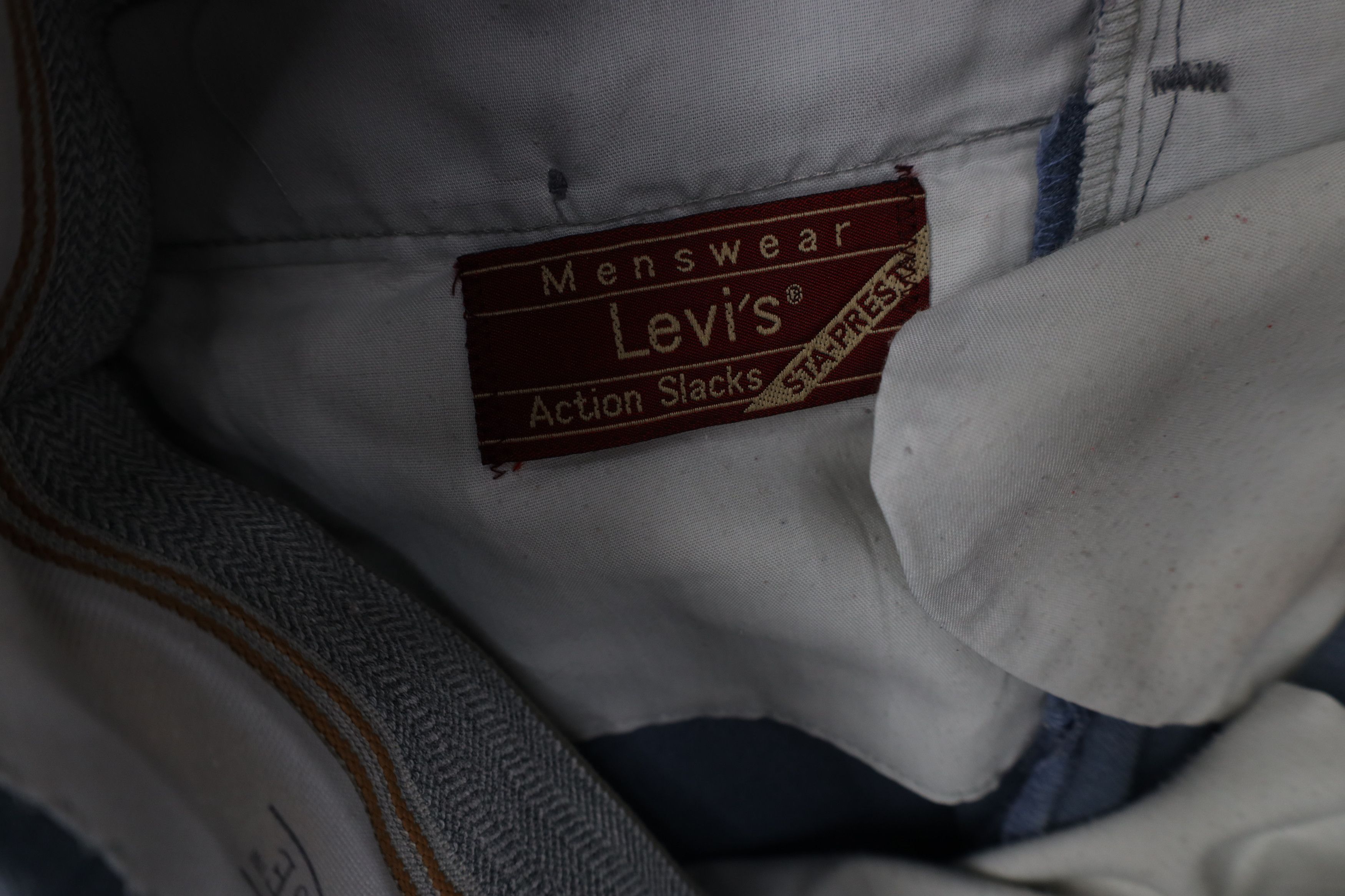 Levi's Vintage 70s Levis Wide Leg Bell Bottoms Chino Pants Blue USA Size US 34 / EU 50 - 10 Thumbnail