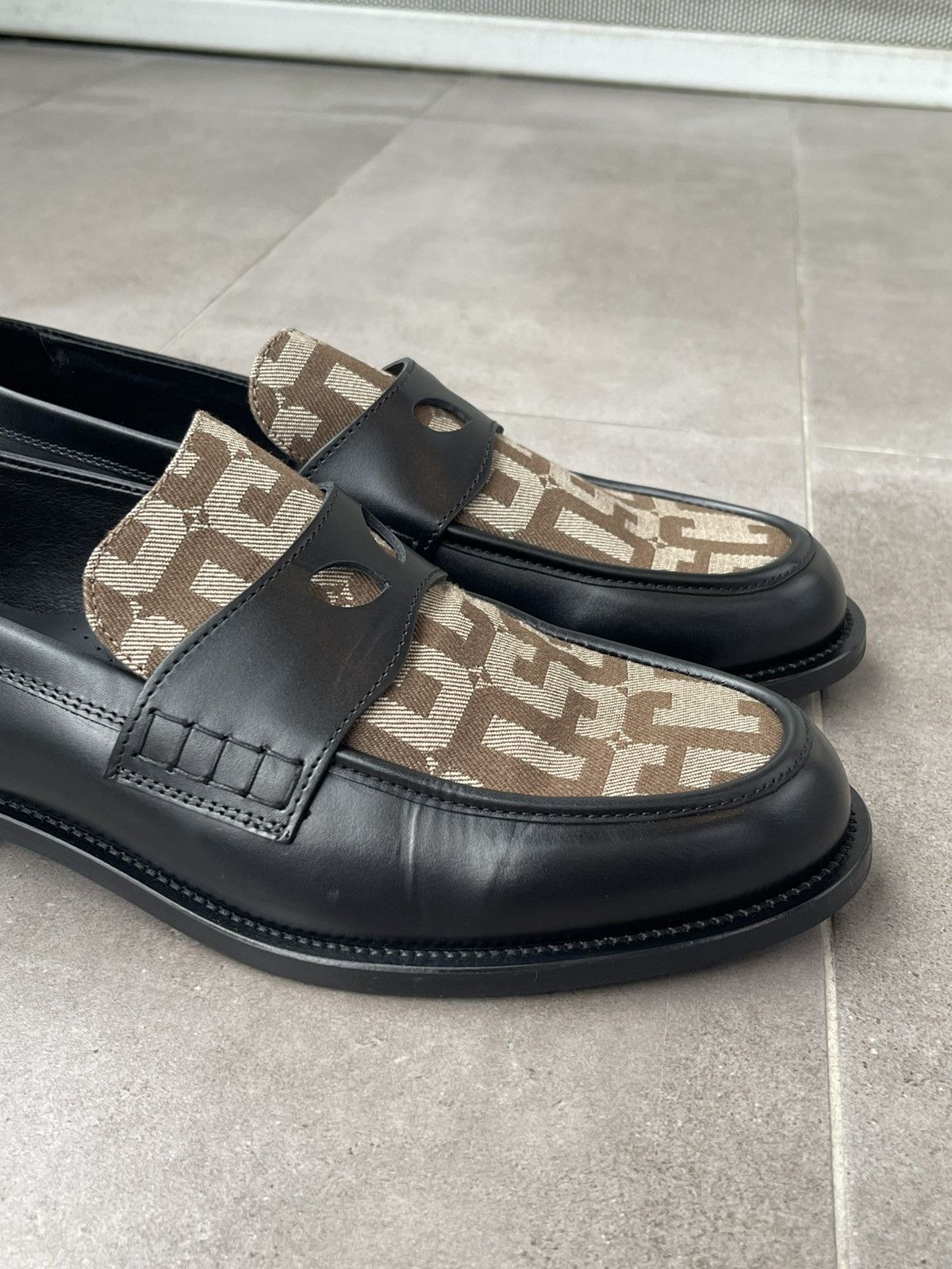 GCDS !DS! SS24 GCDS Wirdo Monogram Black Brown Loafers Size US 12 / EU 45 - 11 Thumbnail