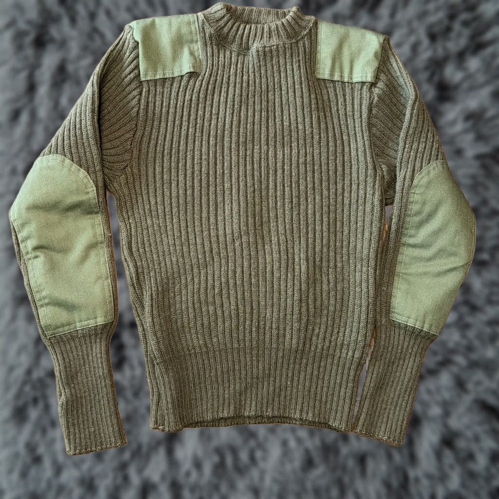 Commando VINTAGE DSCP Valor Collection Commando Sweater Mens 32 XXS Green Wool Military Casual Knit Crew Neck Long Sleeve Ribbed Regular Shirt? Size US XS / EU 42 / 0 - 1 Thumbnail