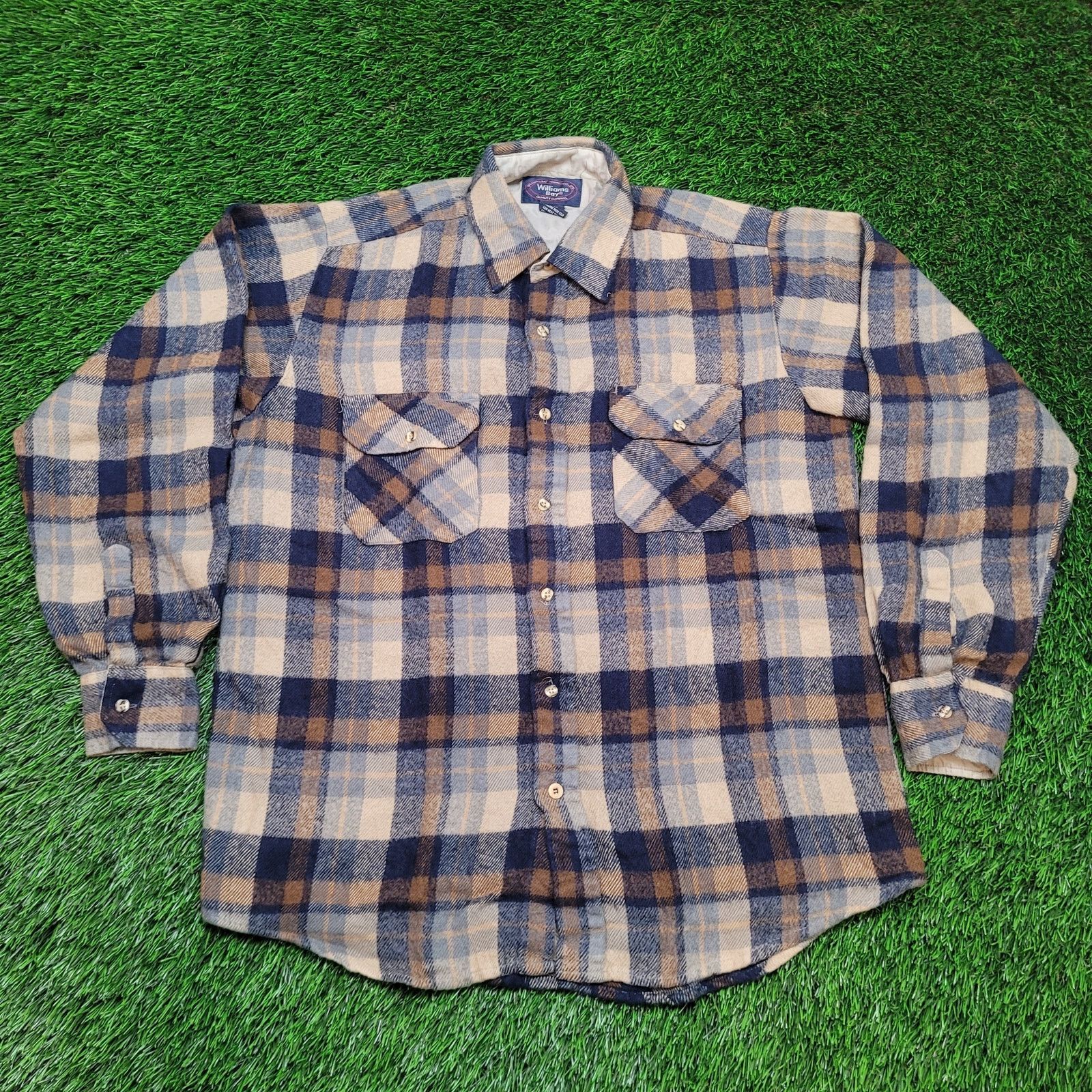 Vintage VTG 80s Williams Bay Flannel Shirt L 16.5 / 34 Lumberjack Size US L / EU 52-54 / 3 - 1 Thumbnail