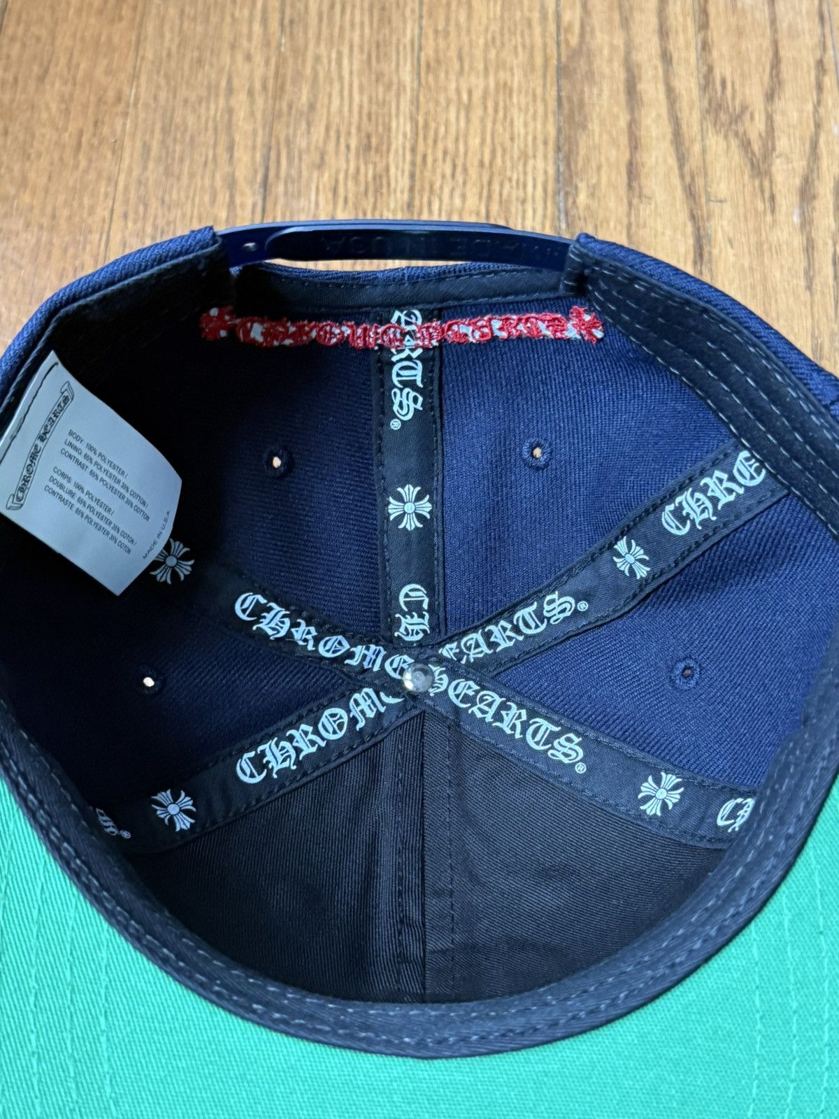 Chrome Hearts Chrome Hearts Baseball Hat Navy Red Size ONE SIZE - 4 Thumbnail