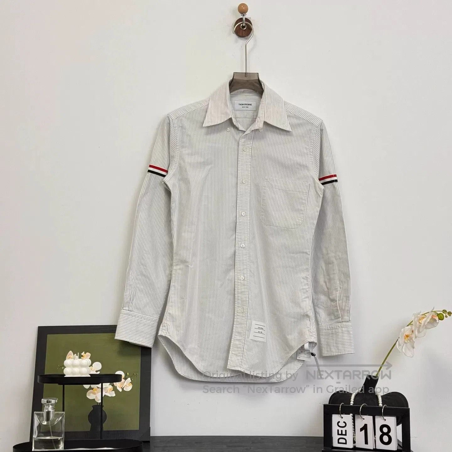 Thom Browne Thom Browne Striped Logo Shirt. Size US S / EU 44-46 / 1 - 1 Thumbnail