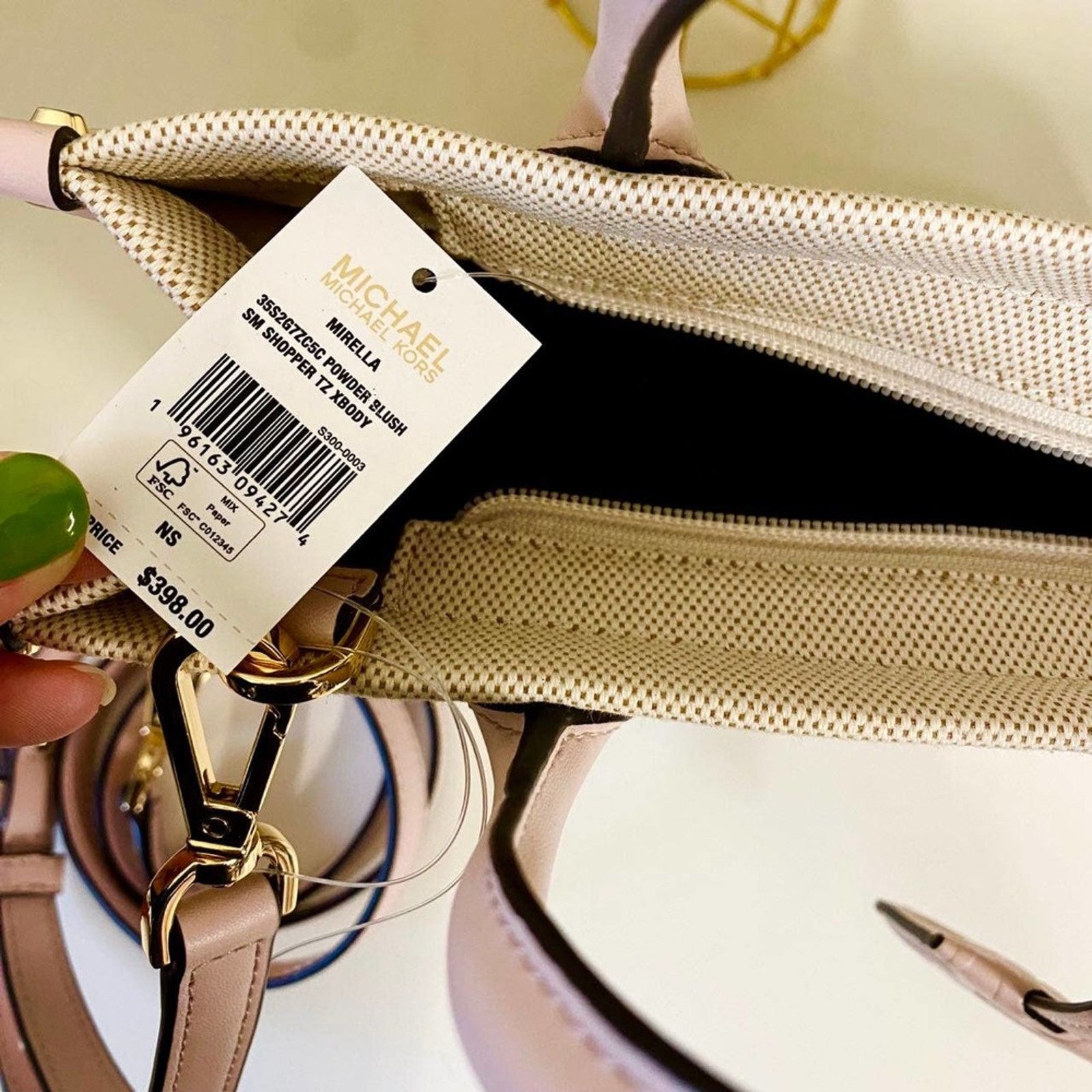 Michael Kors Michael Kors 35S2G7ZC5C Milerra SM Shopper Tz Xbody Blush Size ONE SIZE - 7 Thumbnail