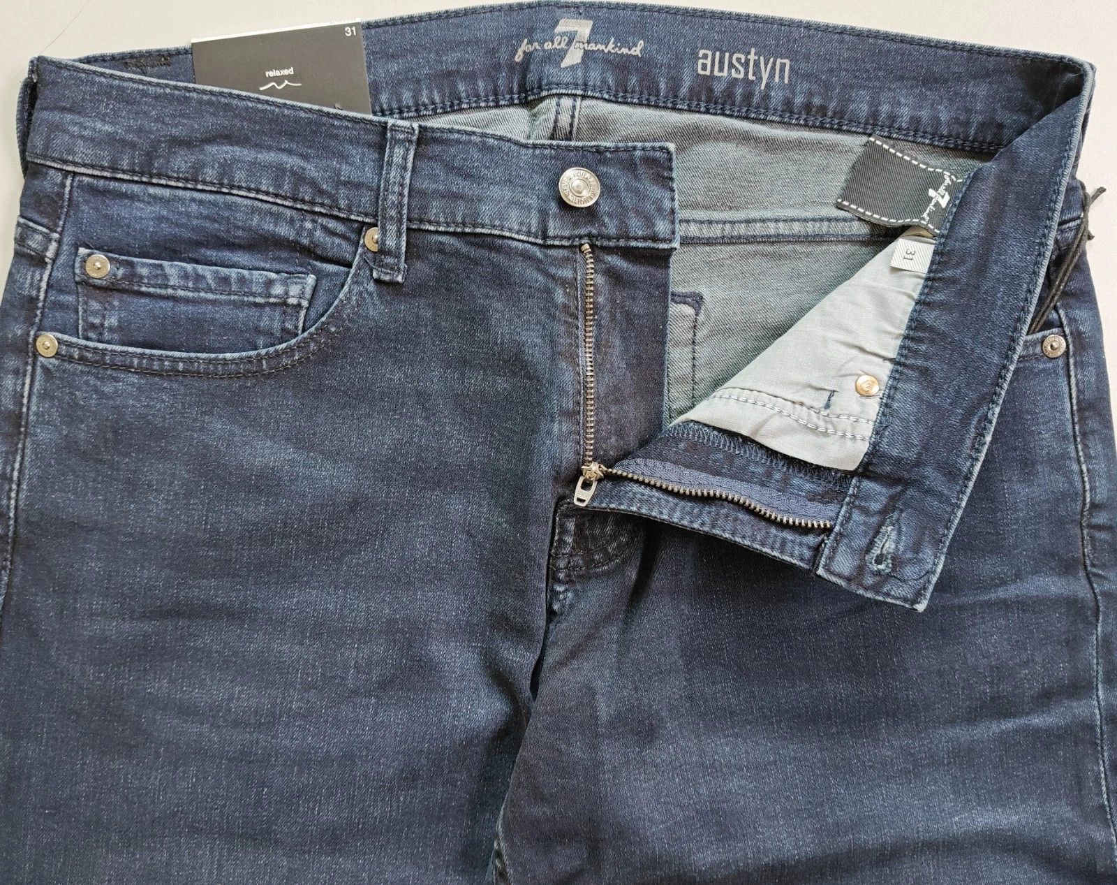 7 For All Mankind 7 For All ManKind Austyn River Water Straight Jeans T / 6067 Size US 31 - 6 Thumbnail