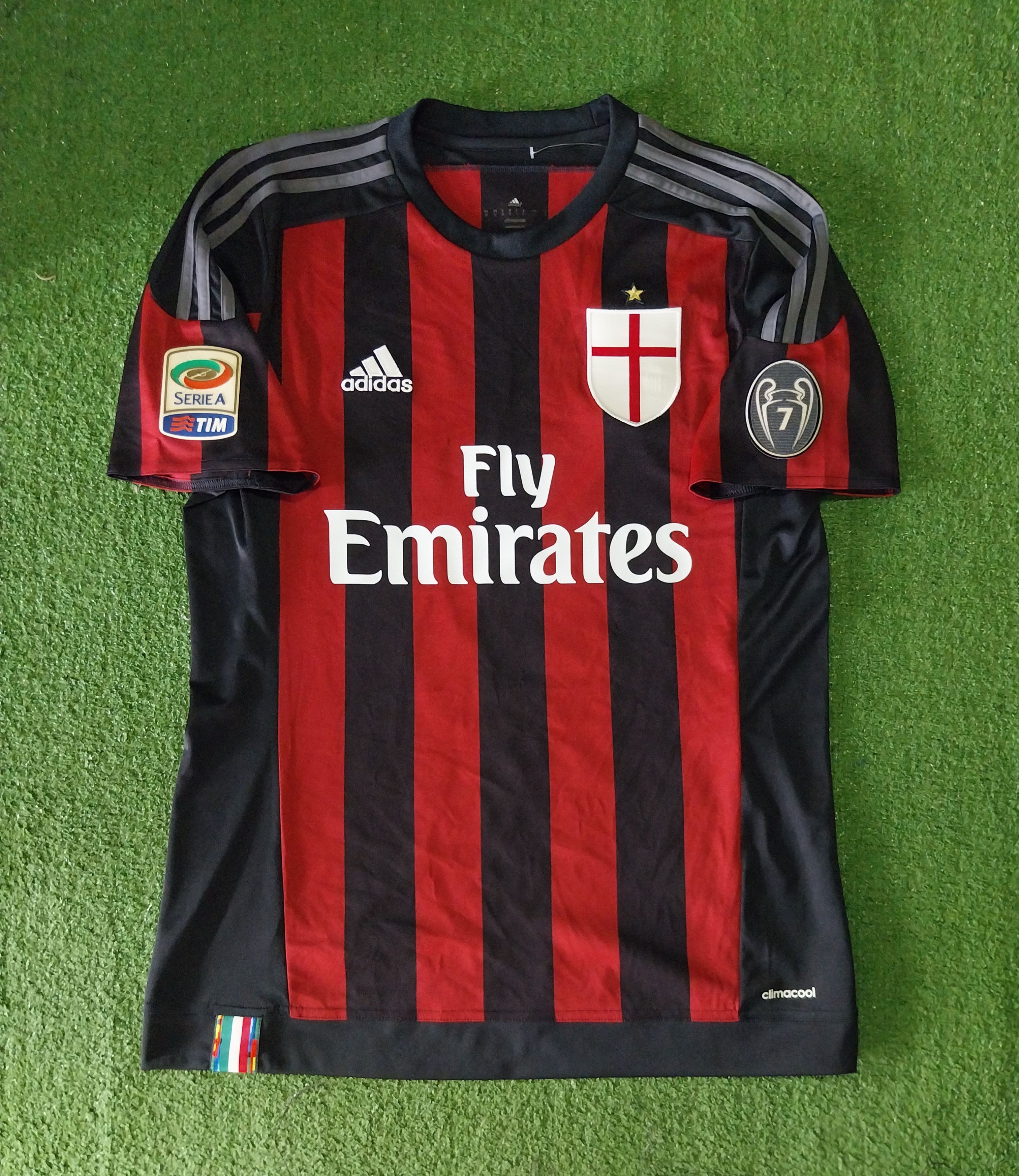 Adidas Ac milan home 2015/2016 balotelli jersey football Size US M / EU 48-50 / 2 - 1 Thumbnail
