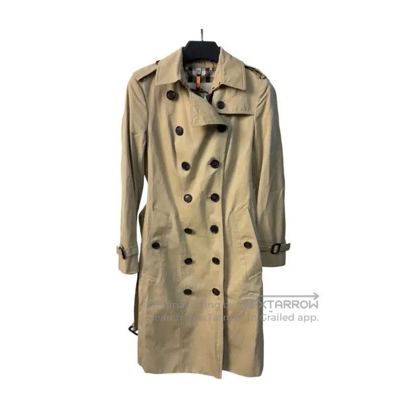 Burberry Women's Khaki Trench Coat Size S.