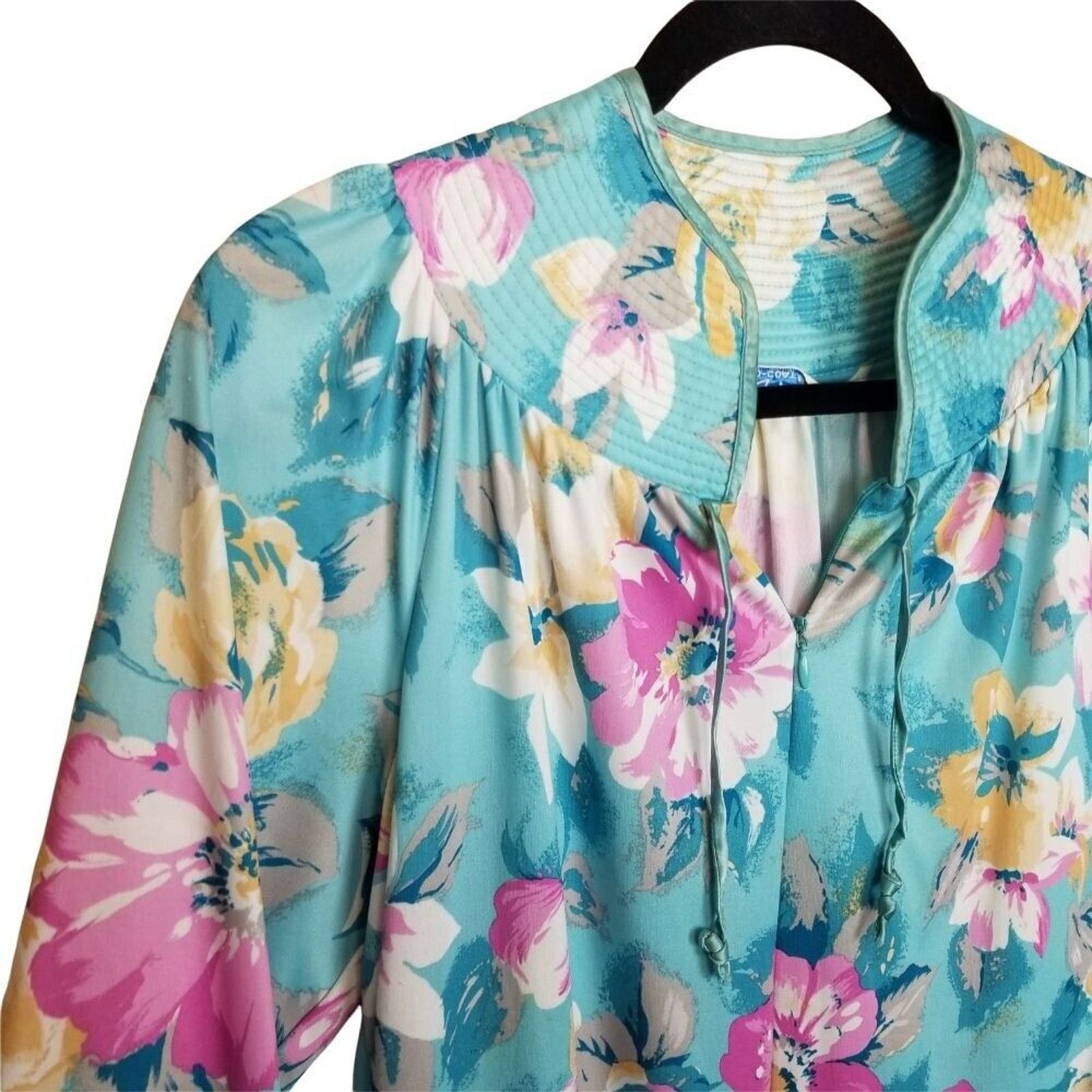 Vintage Vintage Evelyn Pearson Womens House Coat Patio Dress Floral Size ONE SIZE - 5 Thumbnail