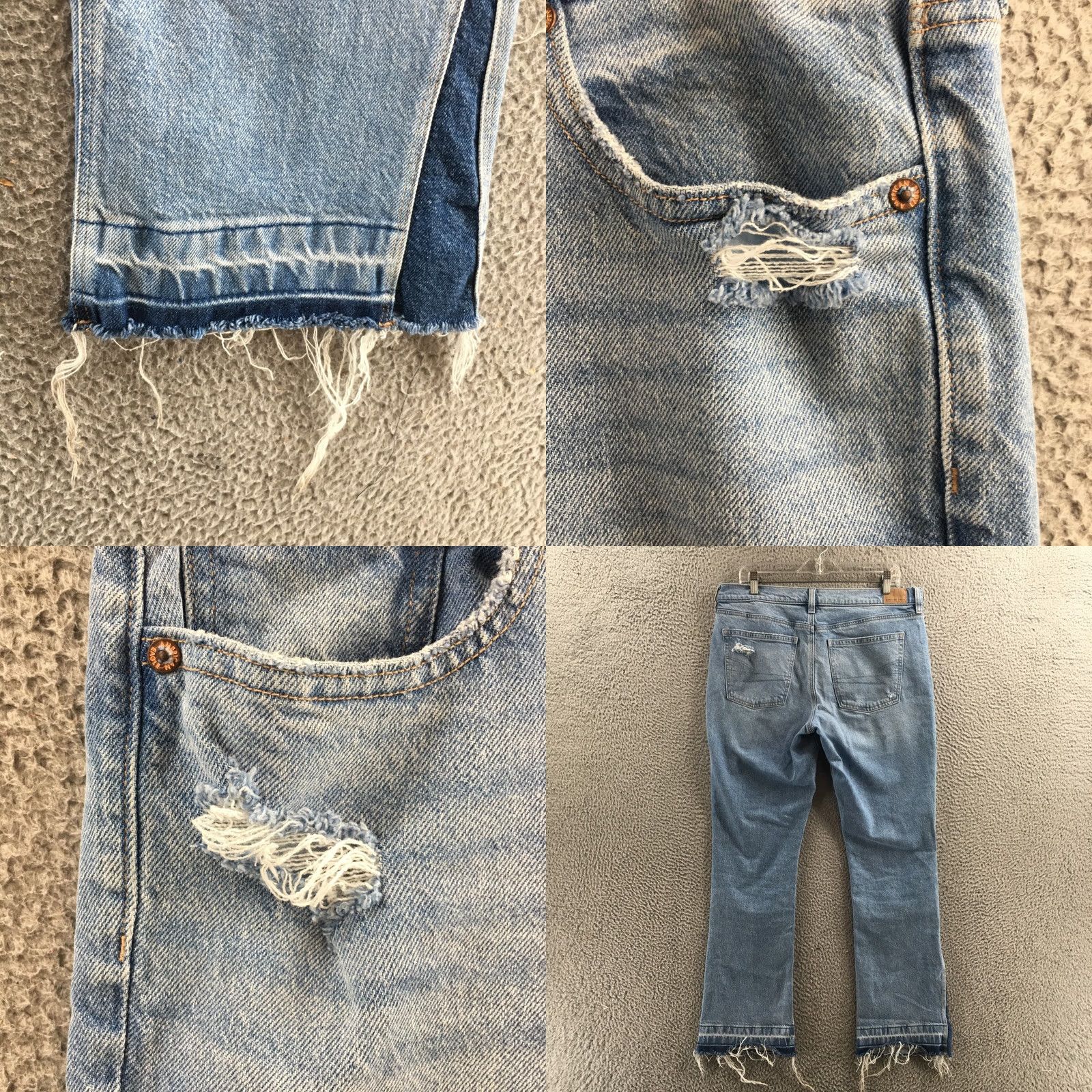 American Eagle Outfitters American Eagle Outfitters Straight Jeans Womens 14 Blue Mid Rise Denim 36x30 Regular Waist 5-Pocket Size 36" / US 14 / IT 50 - 9 Thumbnail