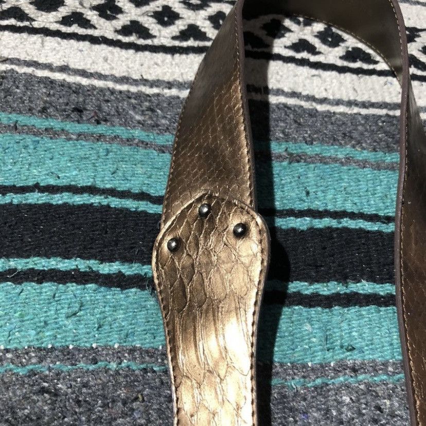 Japanese Brand Mojo S. Phine Gold Snake Skin Belts Size ONE SIZE - 5 Thumbnail