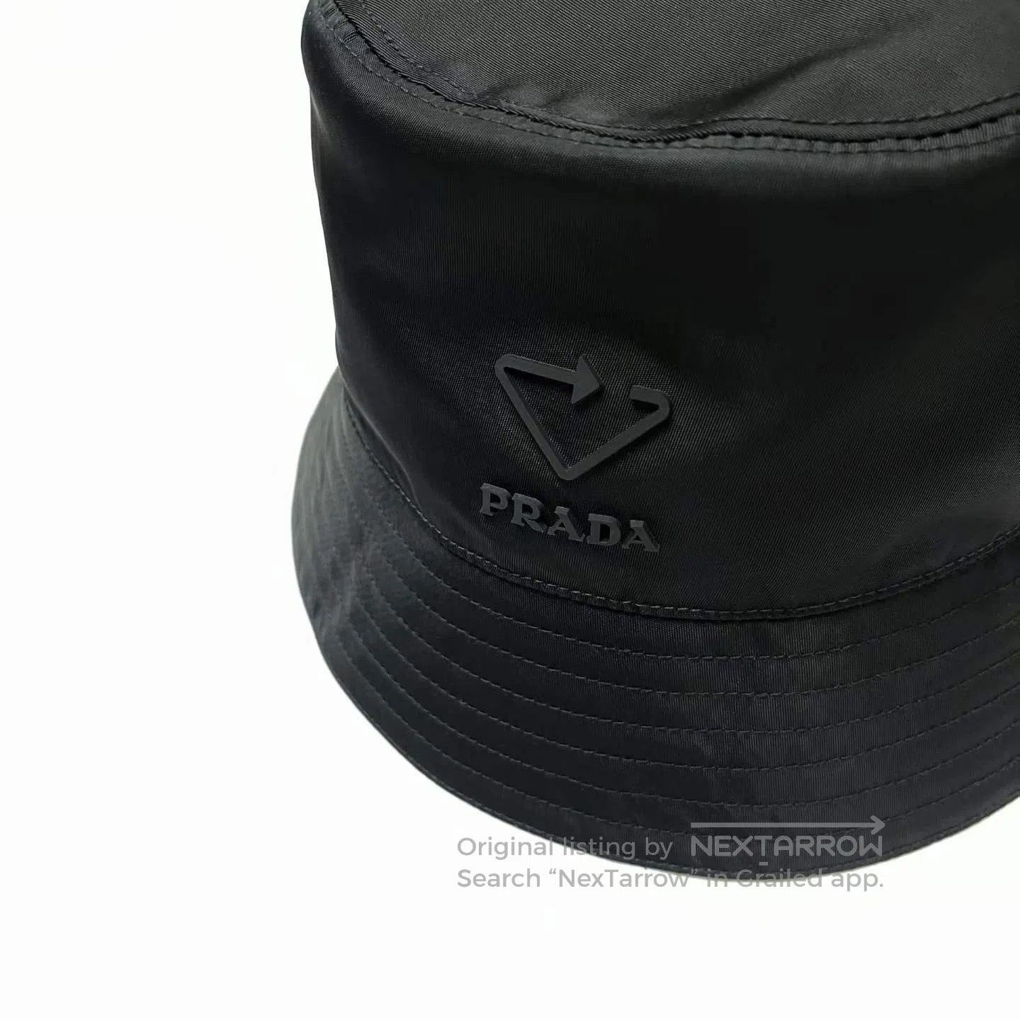 Prada Prada Triangle Logo Nylon Bucket Hat. Size ONE SIZE - 2 Thumbnail