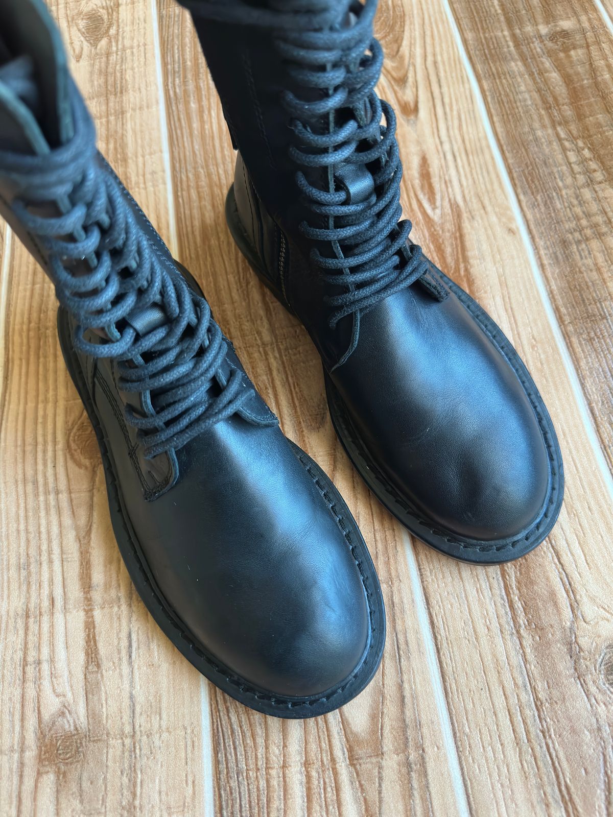 Ann Demeulemeester Ann Demeulemeester Lace Up Combat Leather Boots Size US 5 / IT 35 - 10 Thumbnail