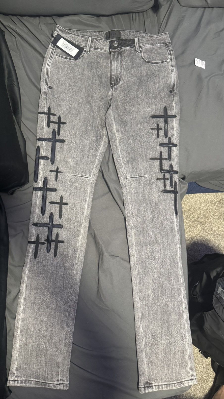 Rta RTA BRYANT SKINNY JEAN CLOUDED MIST CROSS PATCH Size US 30 / EU 46 - 1 Thumbnail