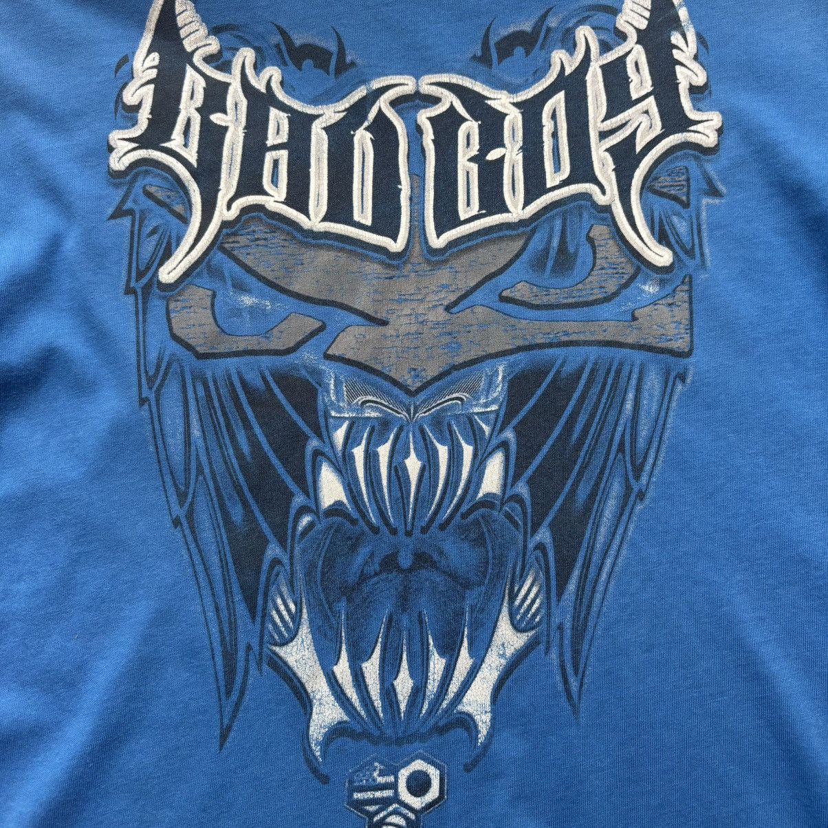 If Six Was Nine Vintage Y2K Bad Boy MMA Horde Demon Graphic Ringer Tee Blue Size US M / EU 48-50 / 2 - 4 Thumbnail