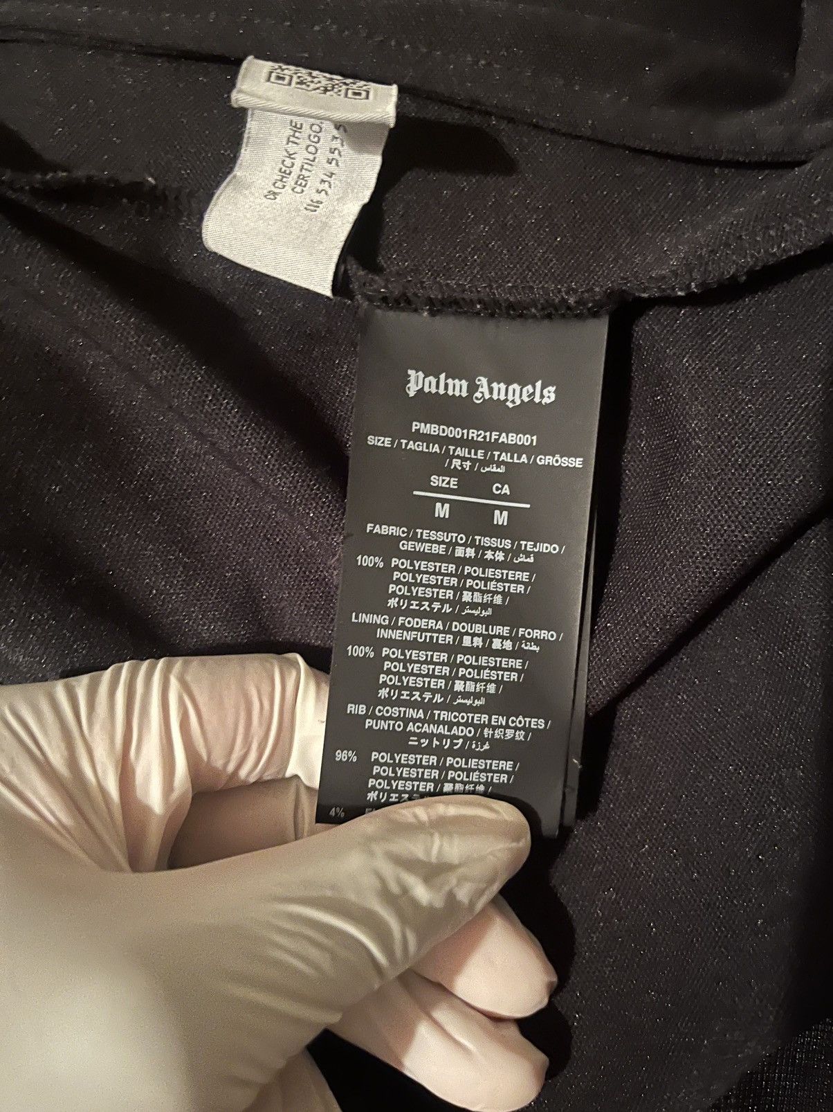 Palm Angels Palm Angels Classic Track Jacket Black/White Size US M / EU 48-50 / 2 - 9 Thumbnail