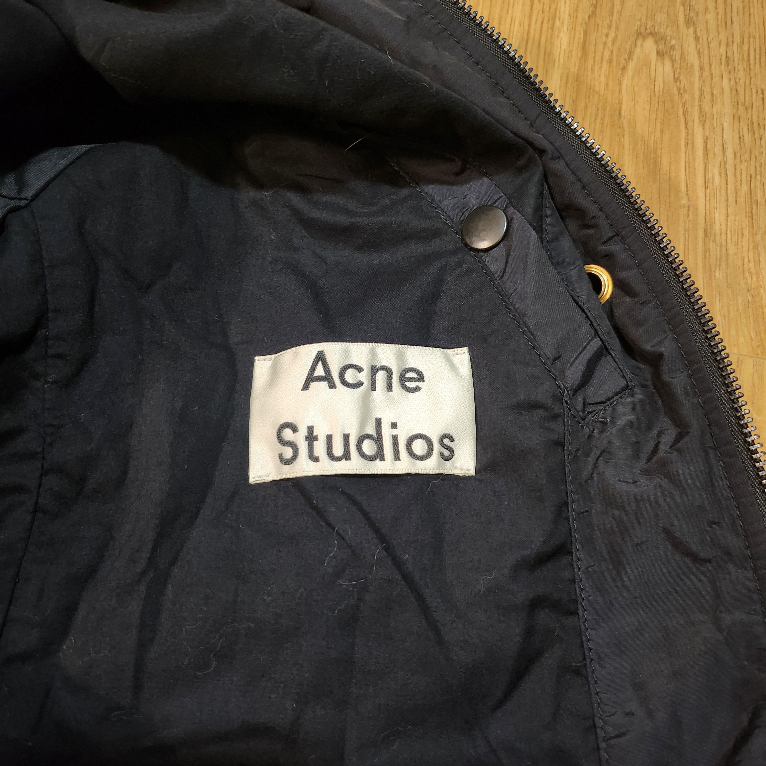 Acne Studios Silas PSS15 Light Black Nylon Bomber Jacket