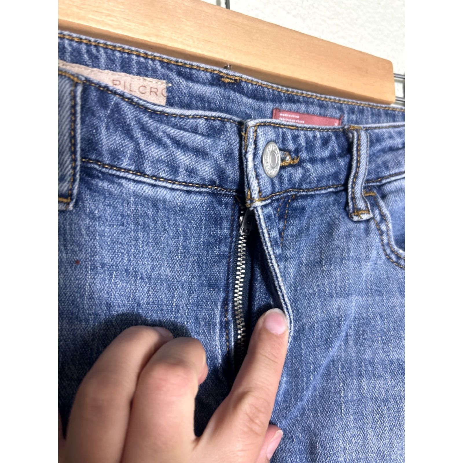 Vintage Pilcro and the Letterpress Jeans Women Medium Wash 28 Hippe Hippie Ankle 30x32 Blue Size 28" / US 6 / IT 42 - 6 Thumbnail