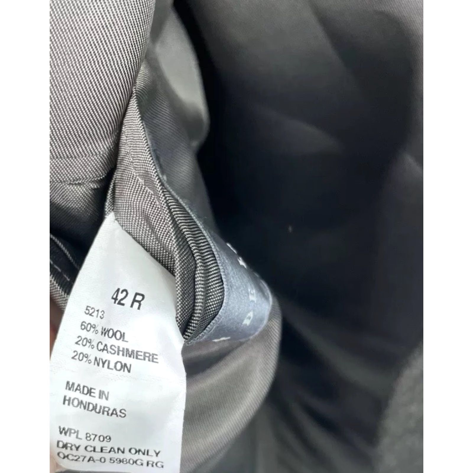Oscar De La Renta Oscar de la Renta Blazer Jacket Single-Breasted Two-Button Wool Cashmere Men 42R Muted Brown Gray Regular Office Career Designer Professional Formal Size 42R - 6 Thumbnail