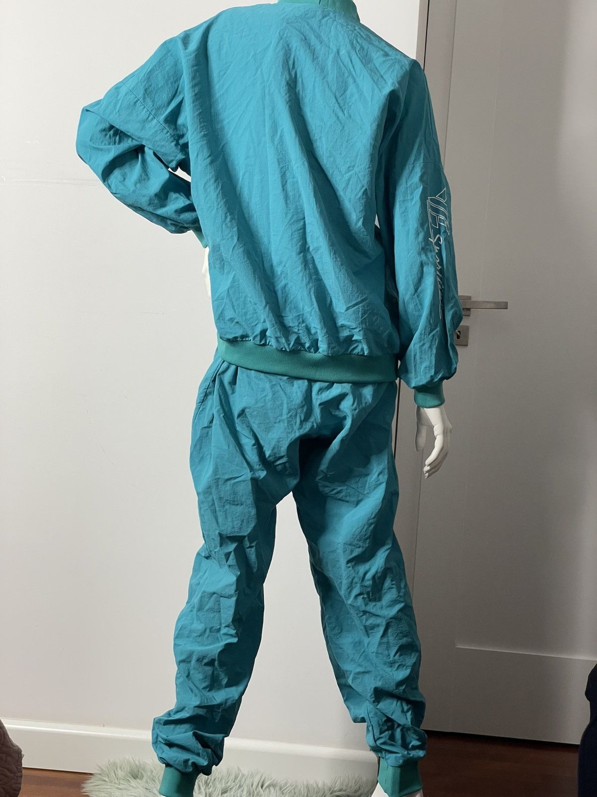 Vintage Vintage plain turquoise tracksuits street wear y2k Size 32" / US 10 / IT 46 - 13 Thumbnail