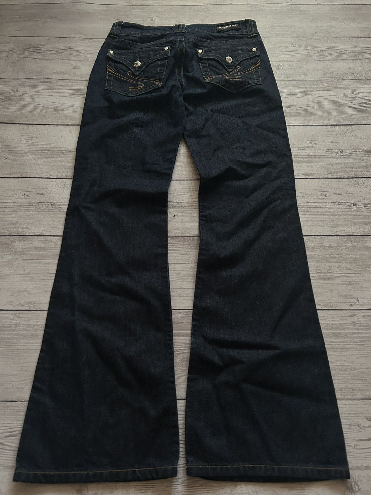 Pre-owned Hysteric Glamour X If Six Was Nine Vintage If Six Was Nine Style Flared Jeans Y2k In Blue