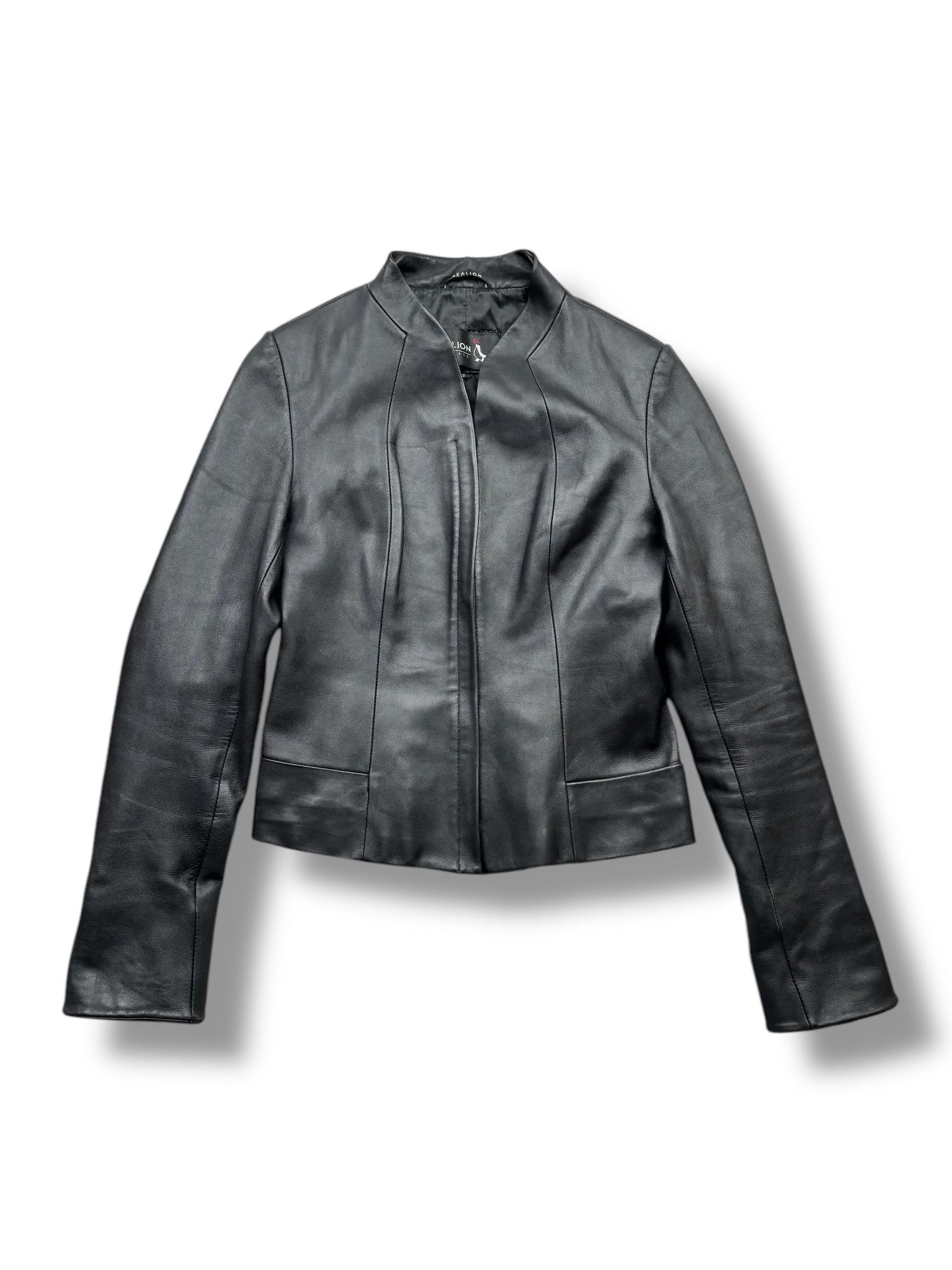 Cropped Leather Jacket From The 90s(V261)