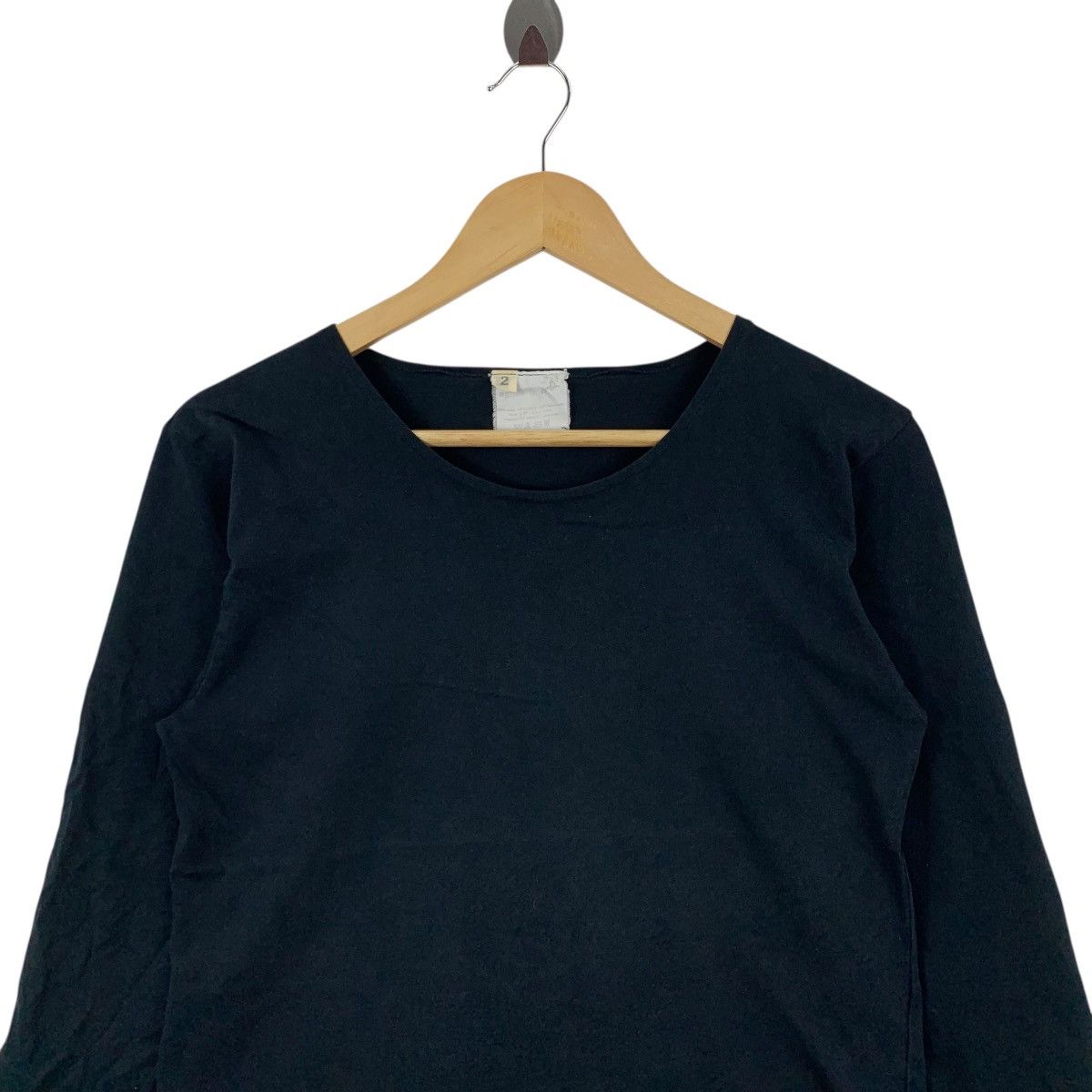 agnes b. Vintage AGNES B French Designer Plain Long Sleeve Tshirt Size US S / EU 44-46 / 1 - 2 Thumbnail