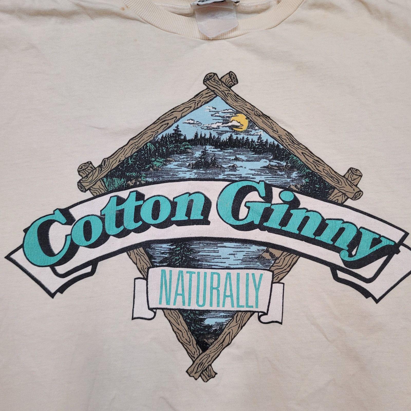 Vintage Vintage 90s Cotton Ginny T-Shirt Large Boxy Cropped Fit Size US L / EU 52-54 / 3 - 2 Thumbnail