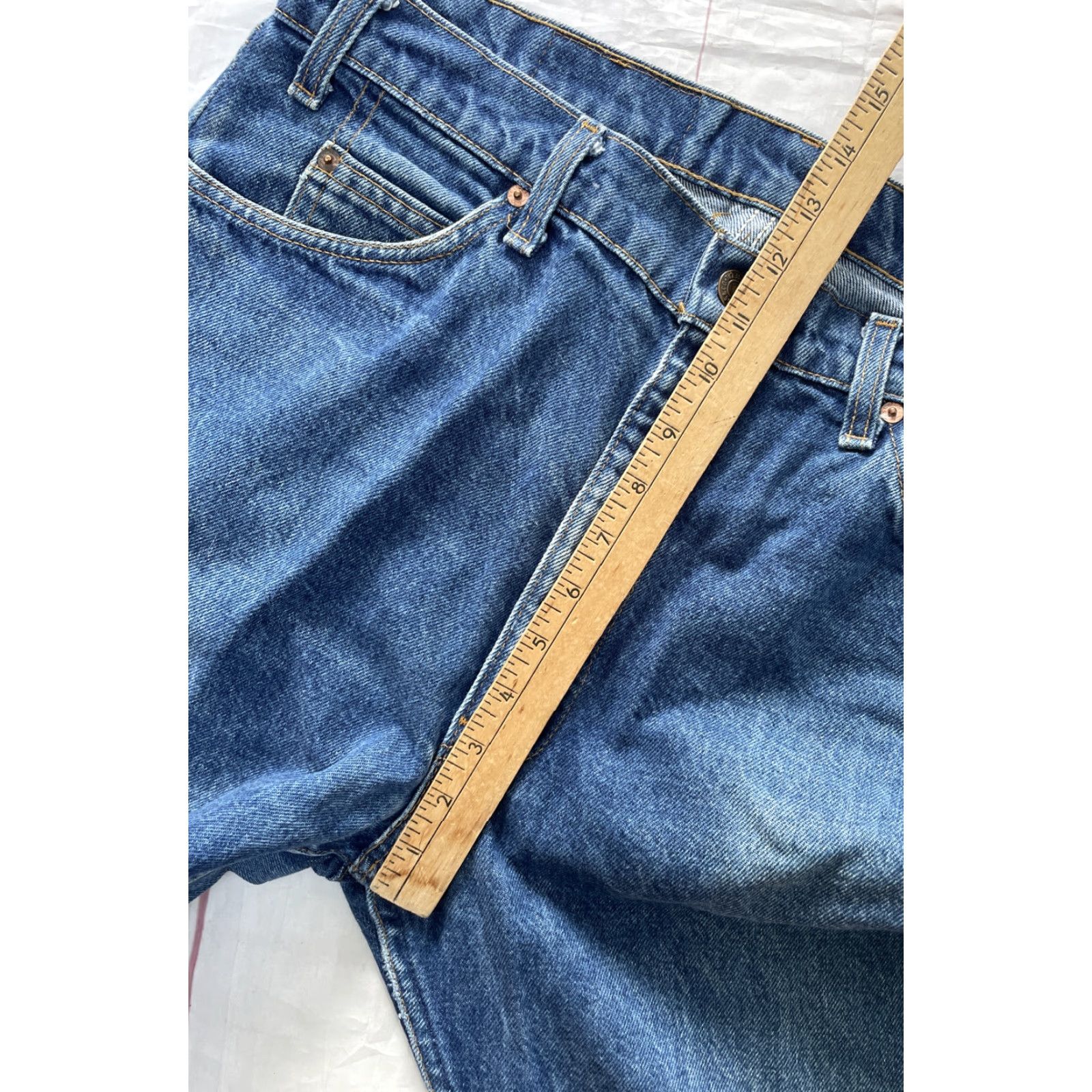 Levi's VINTAGE Levi's 505 Orange Tab Denim Blue Jeans 36x31 Men USA Distressed Size US 36 / EU 52 - 5 Thumbnail