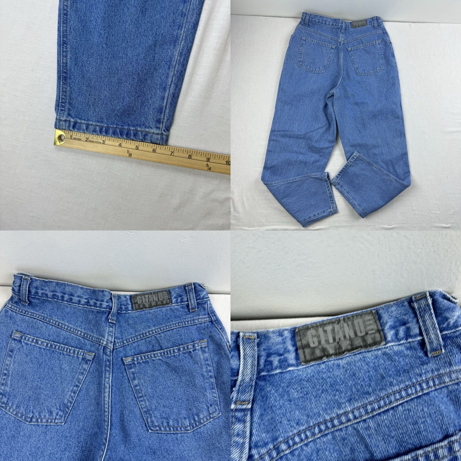 Vintage VINTAGE Gitano Jeans Womens 14 Average Blue Mom Jeans High Waist 90s Grunge Y2K Size 36" / US 14 / IT 50 - 9 Thumbnail