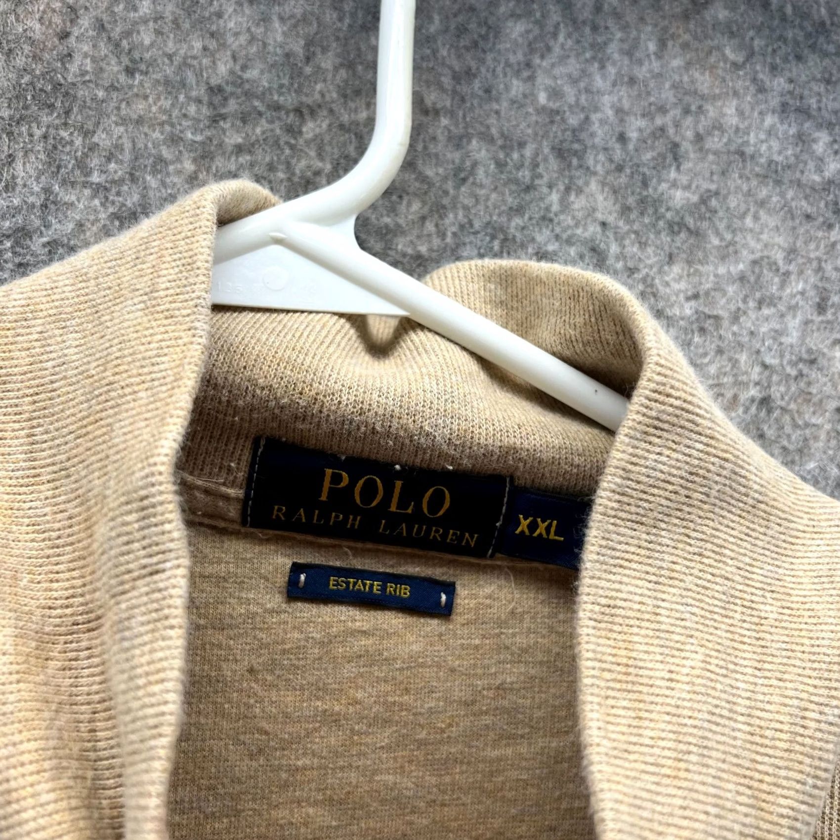 Polo Ralph Lauren Polo Ralph Lauren Sweater Men XXL Jacket Beige Pullover Estate Rib Logo Size US XXL / EU 58 / 5 - 3 Thumbnail