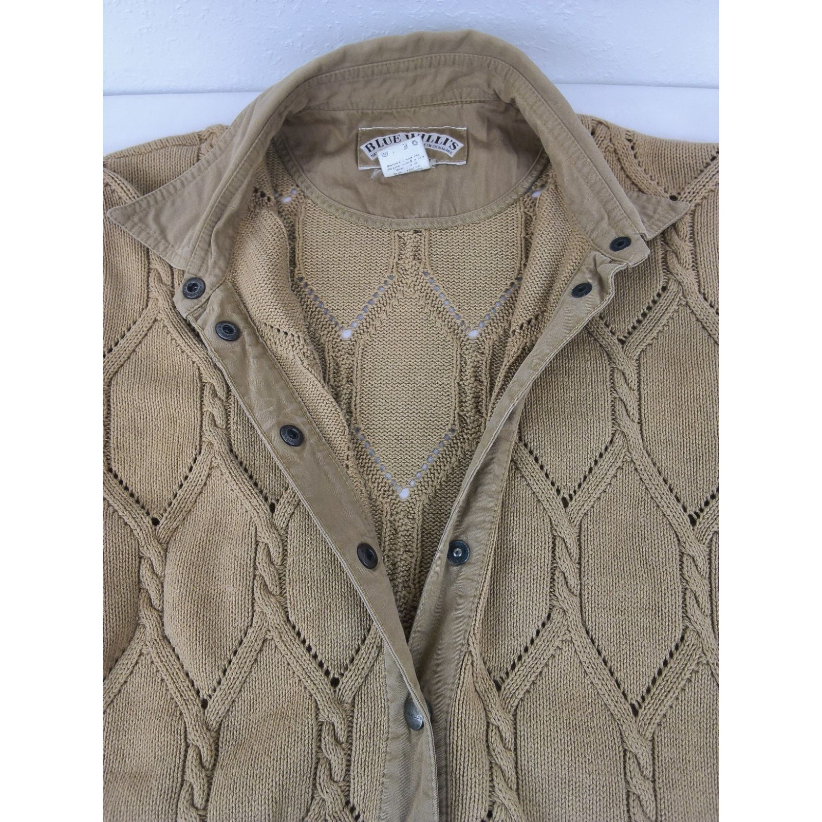 Other Blue Willi's Denmark Cardigan Women's M Beige 100% Cotton Size M / US 6-8 / IT 42-44 - 6 Thumbnail